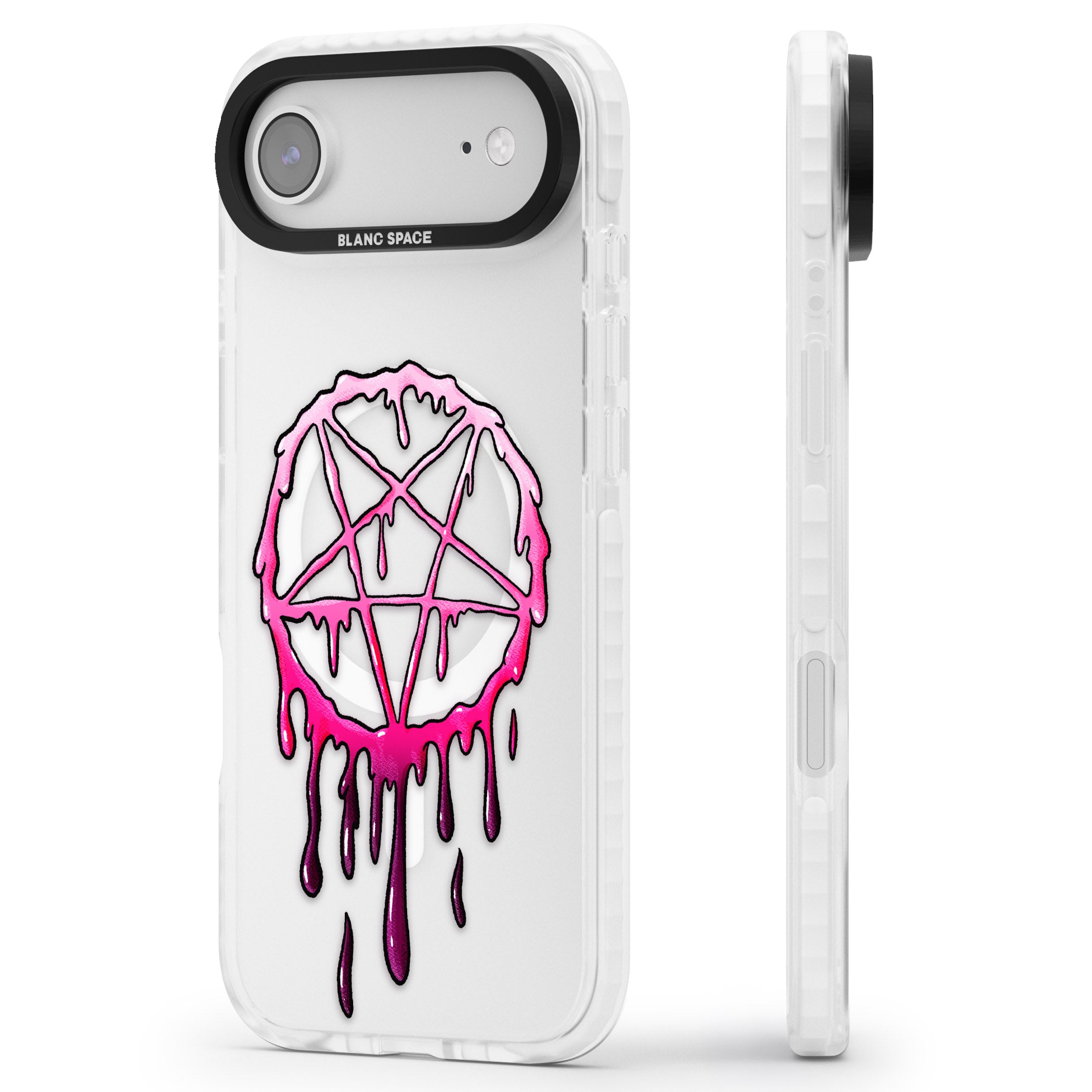Pentagram Of Blood iPhone 17 Air Impact Pro Clear Phone Case Side Profile