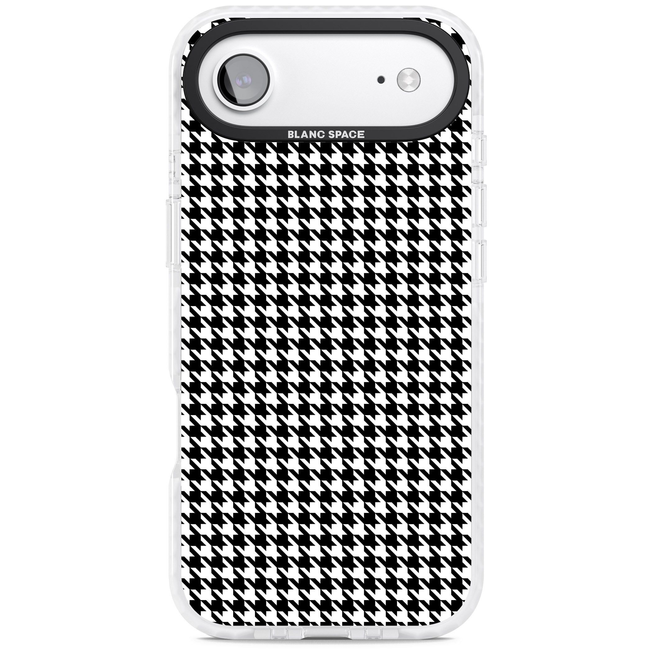 Black Houndstooth Pattern iPhone 17 Air Impact Pro Clear Phone Case