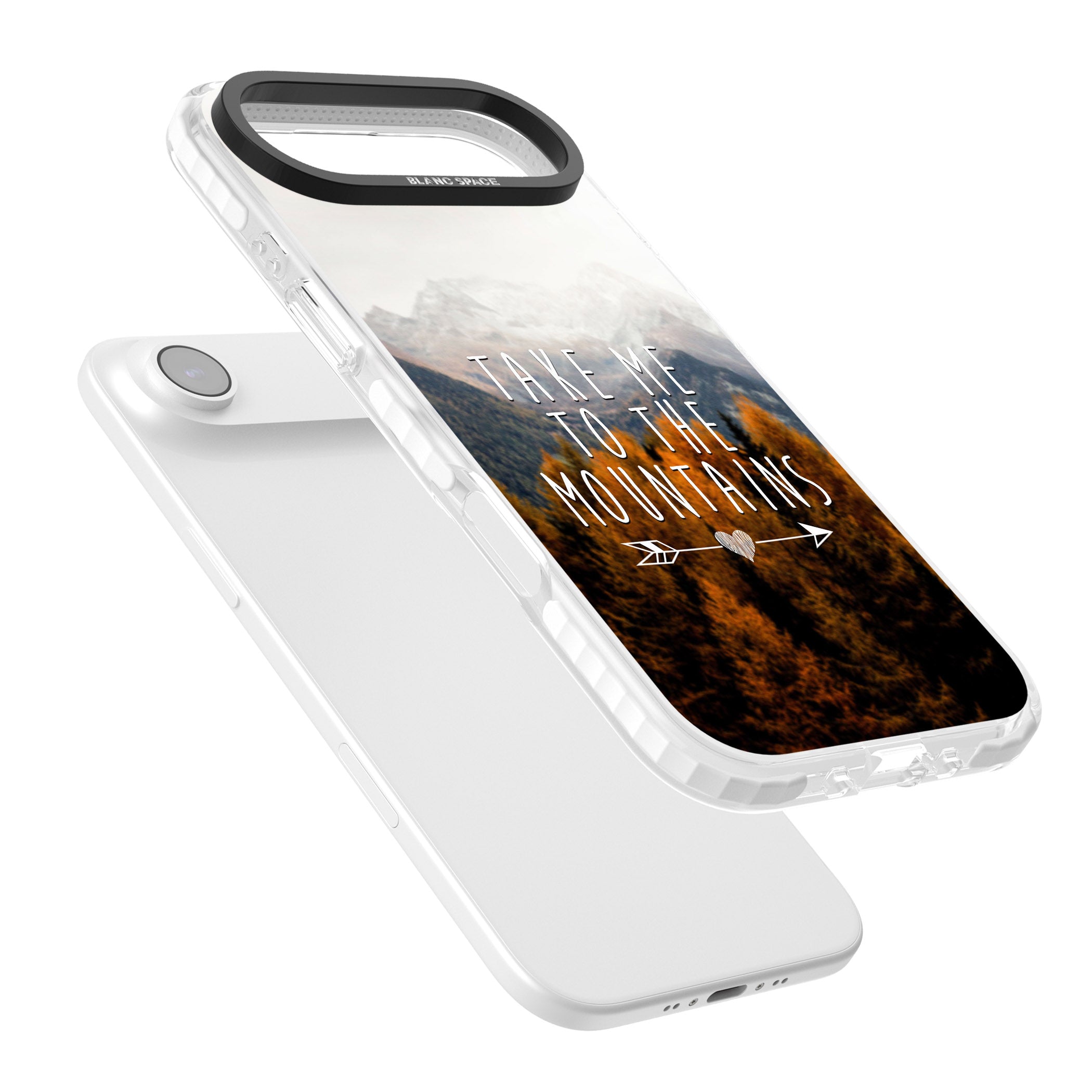 Take Me Mountains Quote iPhone 17 Air Impact Pro Clear Phone Case Colours