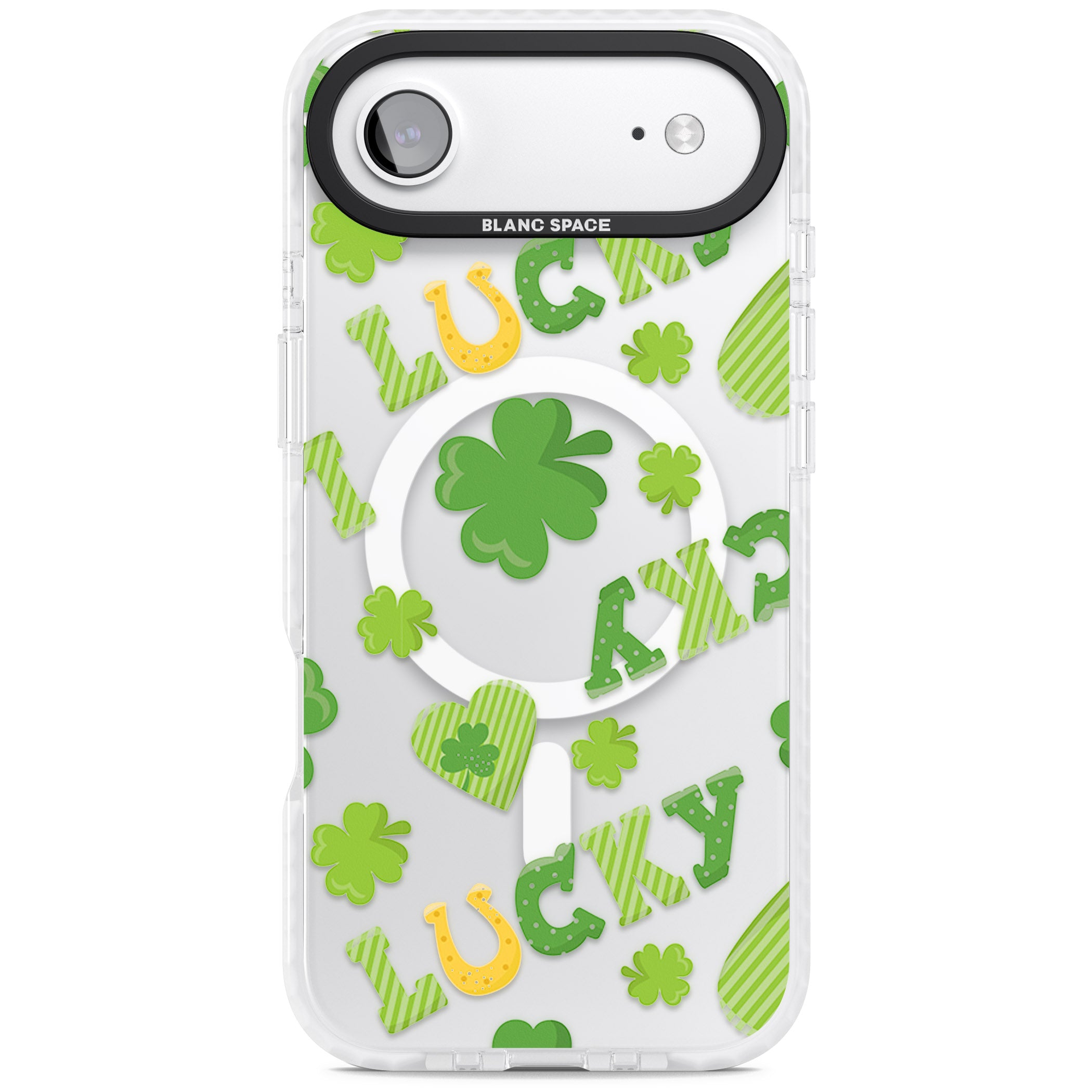 Lucky Irish Clover iPhone 17 Air Impact Pro Clear Phone Case