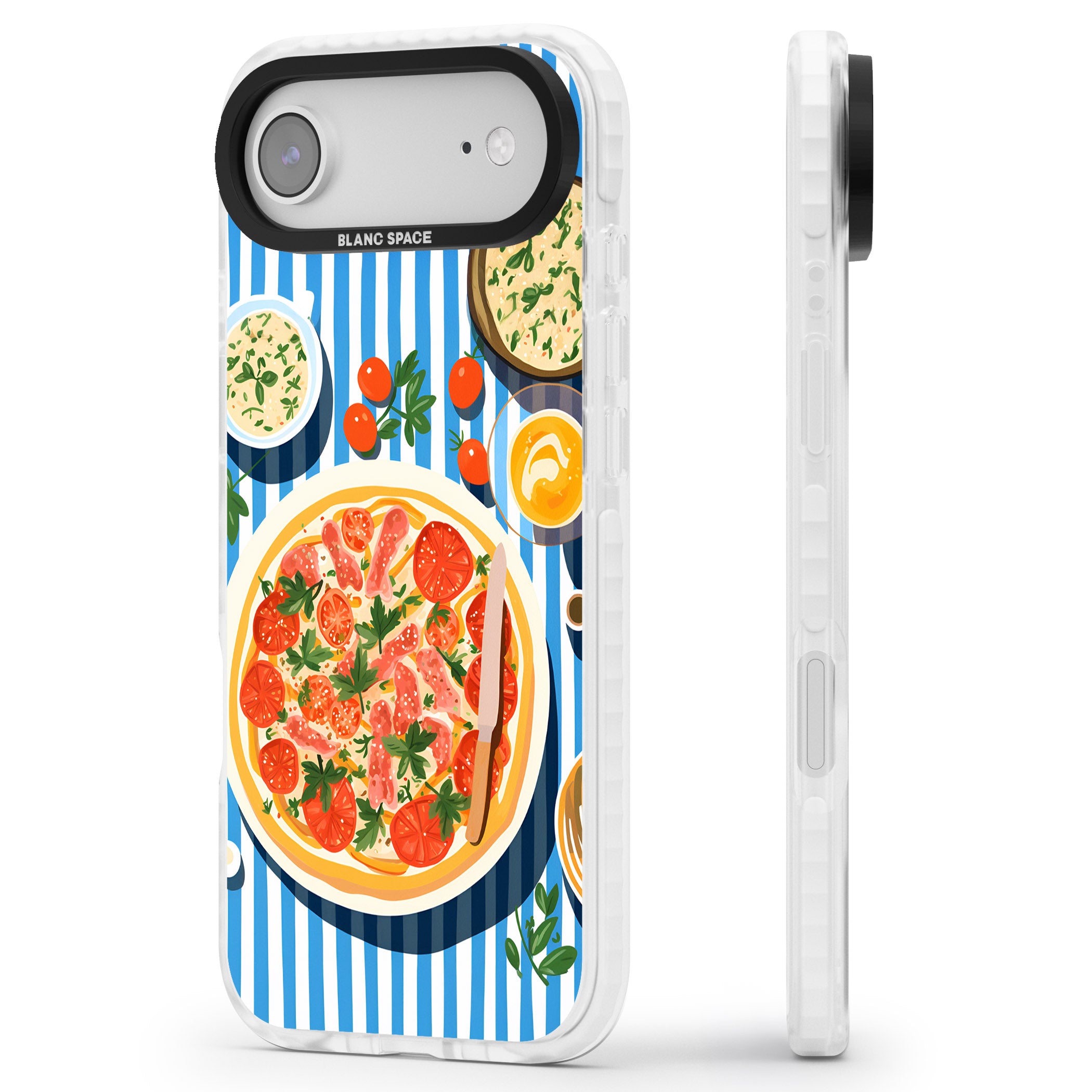Italian Platter iPhone 17 Air Impact Pro Clear Phone Case Side Profile