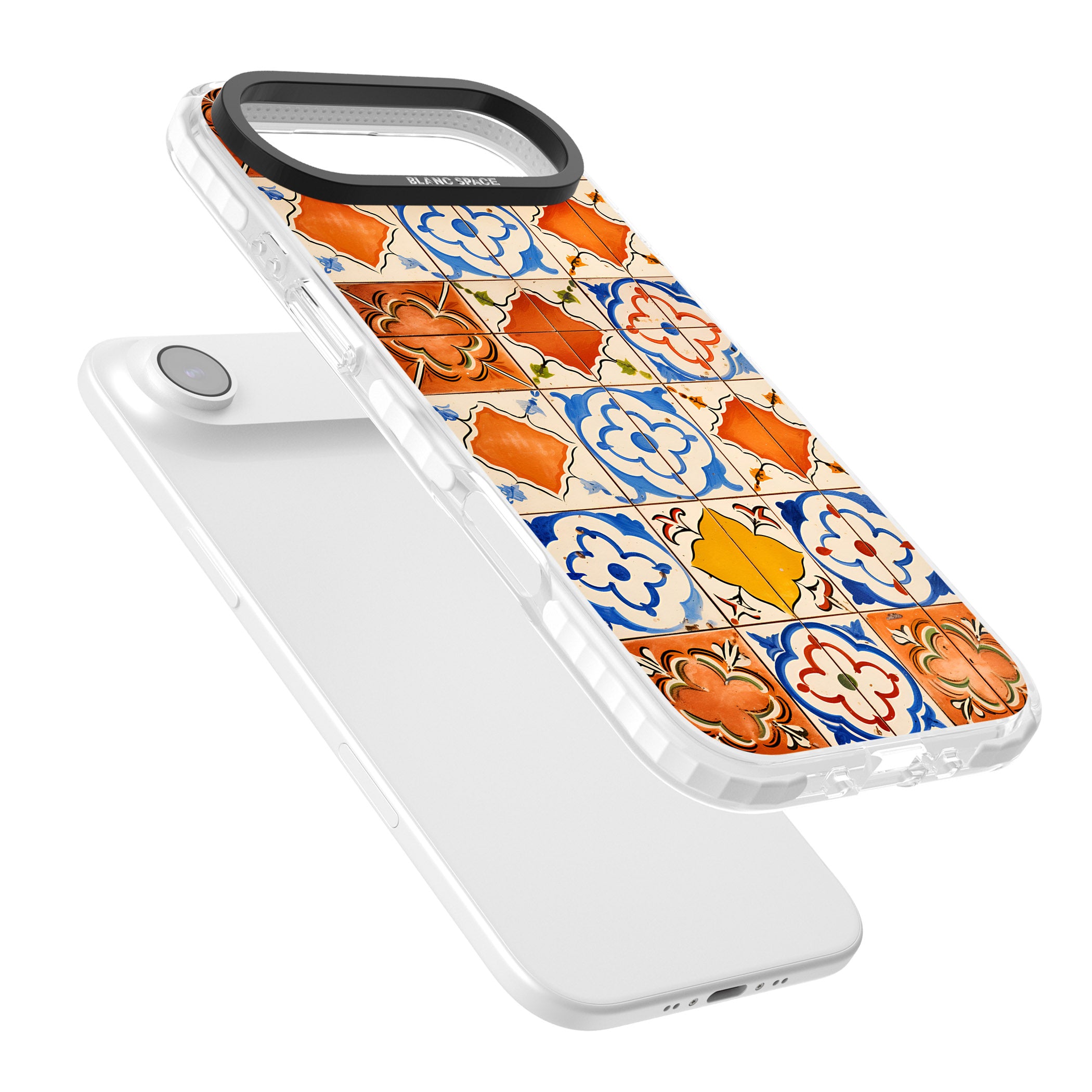 Spanish Mosaic Tiles iPhone 17 Air Impact Pro Clear Phone Case Colours