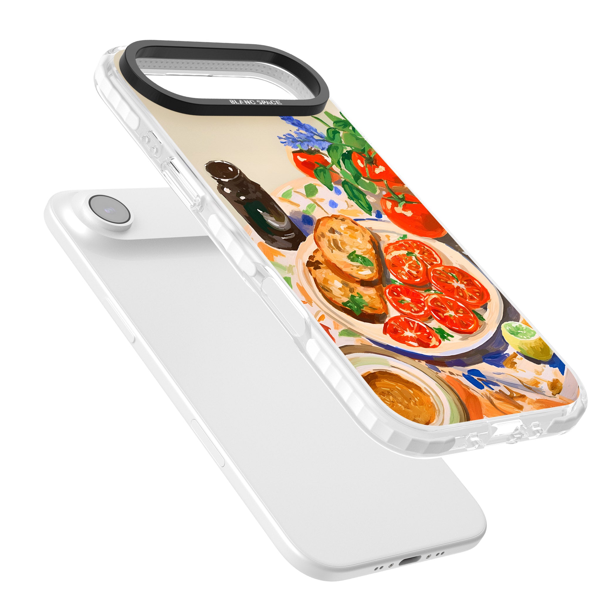 Bruschetta & Tomatoes iPhone 17 Air Impact Pro Clear Phone Case Colours
