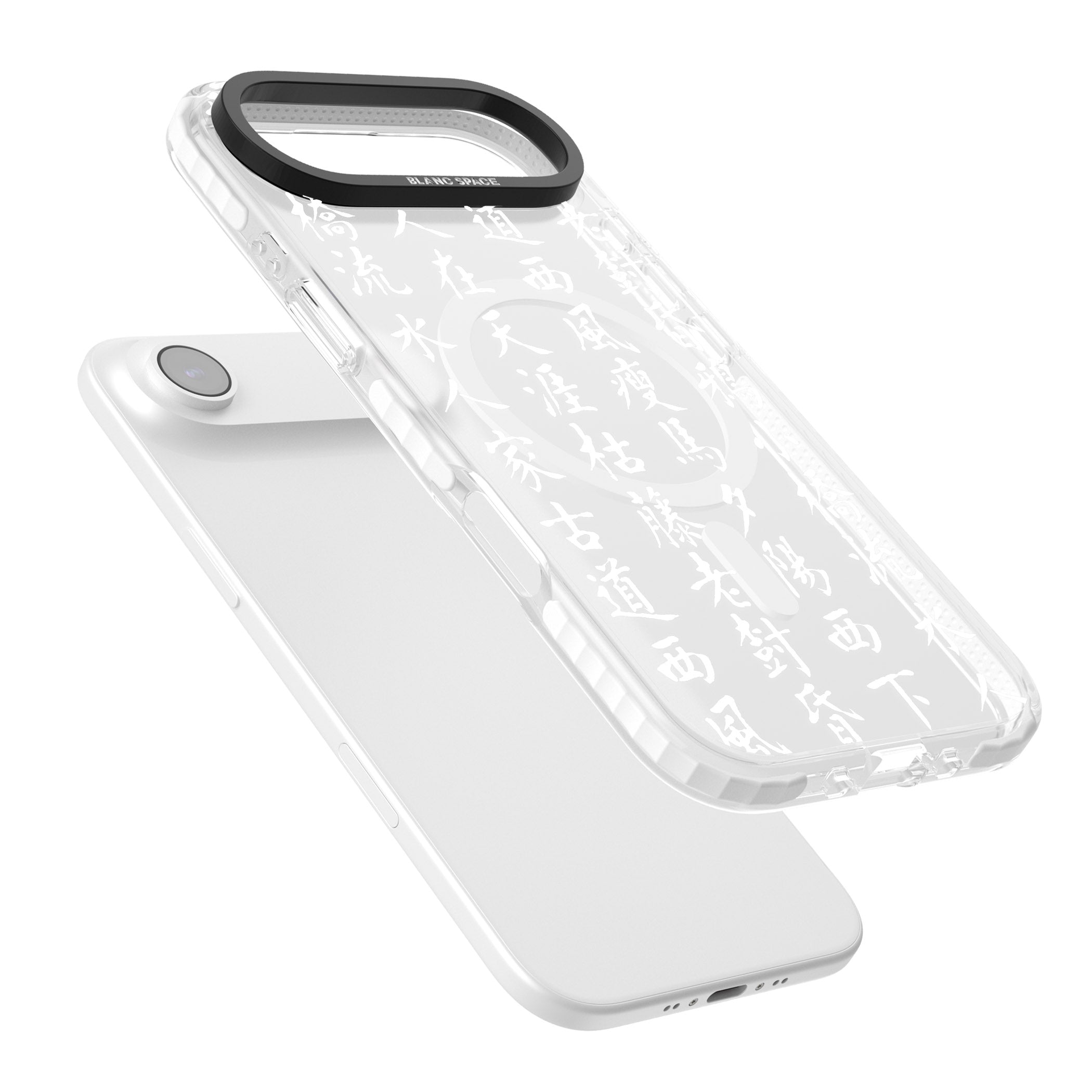 White Japanese Kanji Script iPhone 17 Air Impact Pro Clear Phone Case Colours