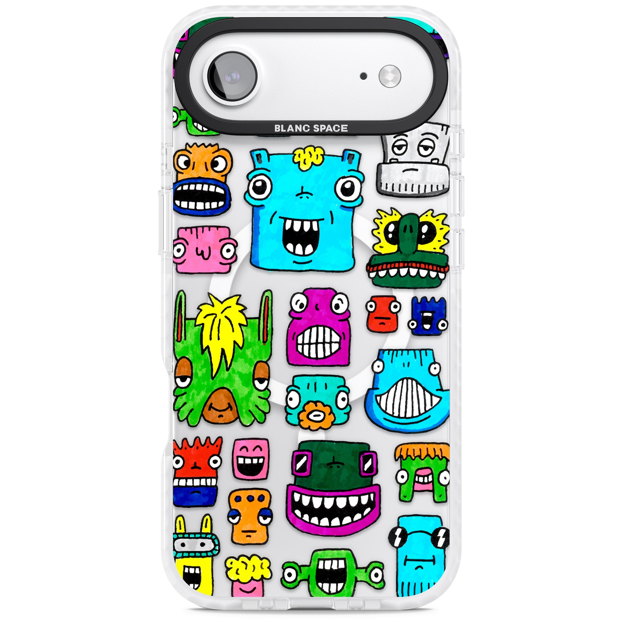 Burst Heads Colour iPhone 17 Air Impact Pro Clear Phone Case