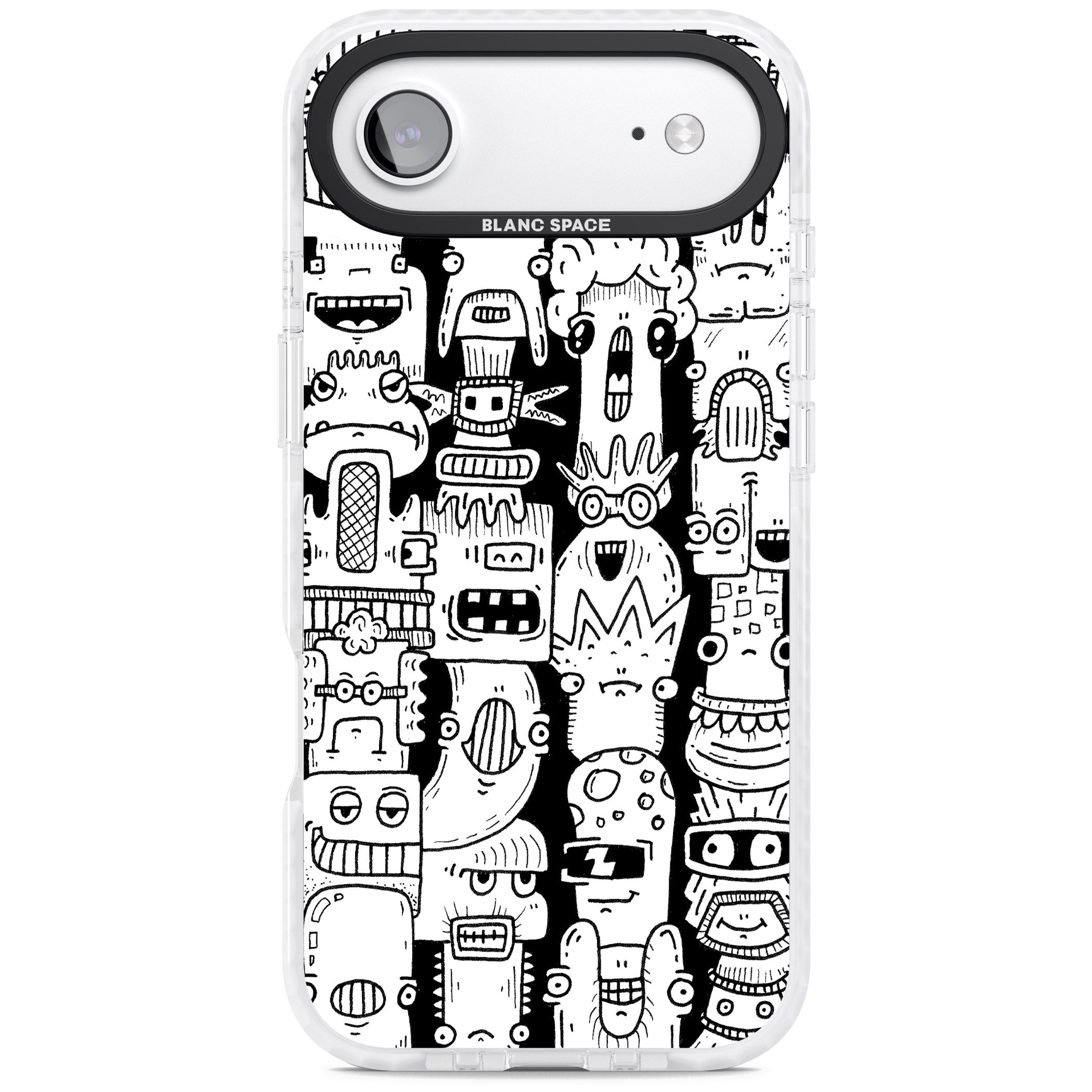 Monochrome Heads iPhone 17 Air Impact Pro Clear Phone Case