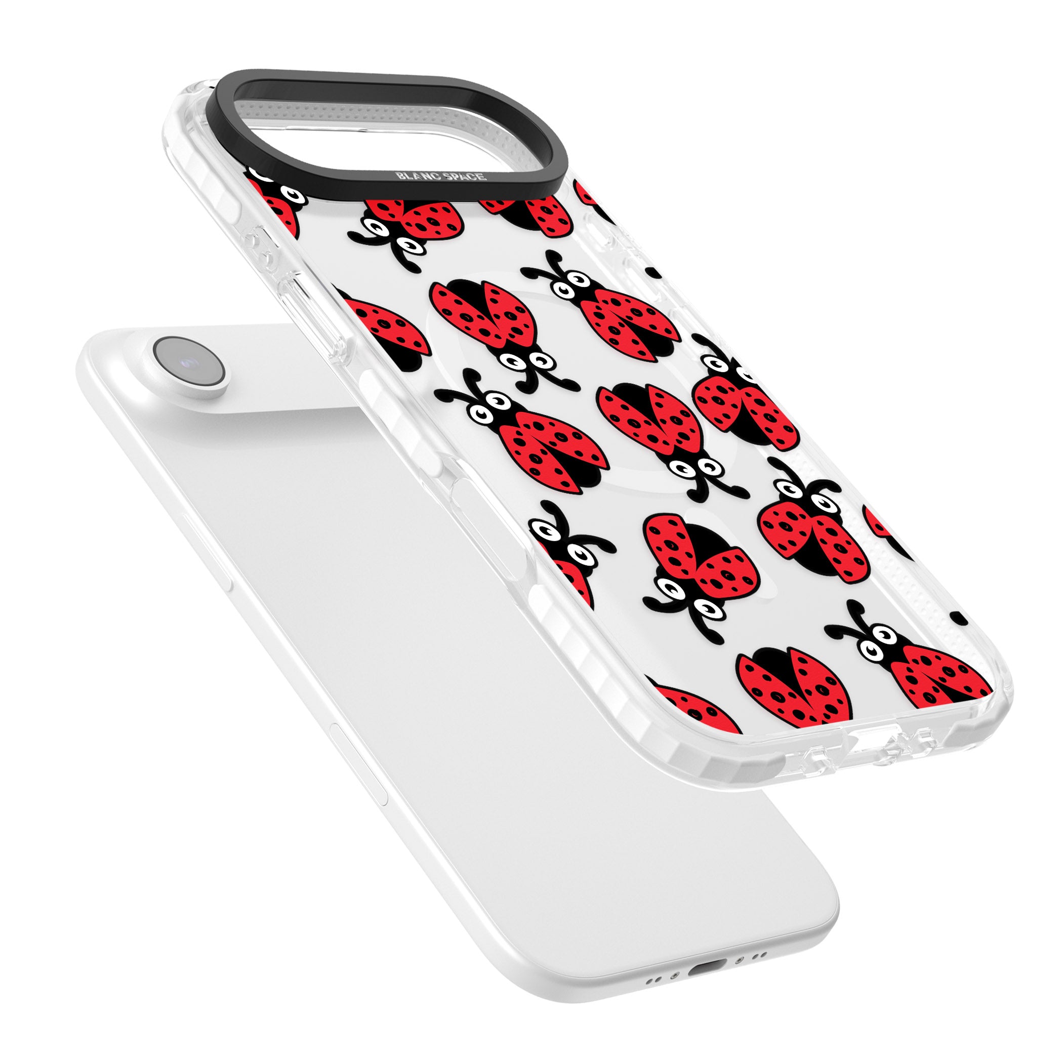 Ladybug Pattern iPhone 17 Air Impact Pro Clear Phone Case Colours