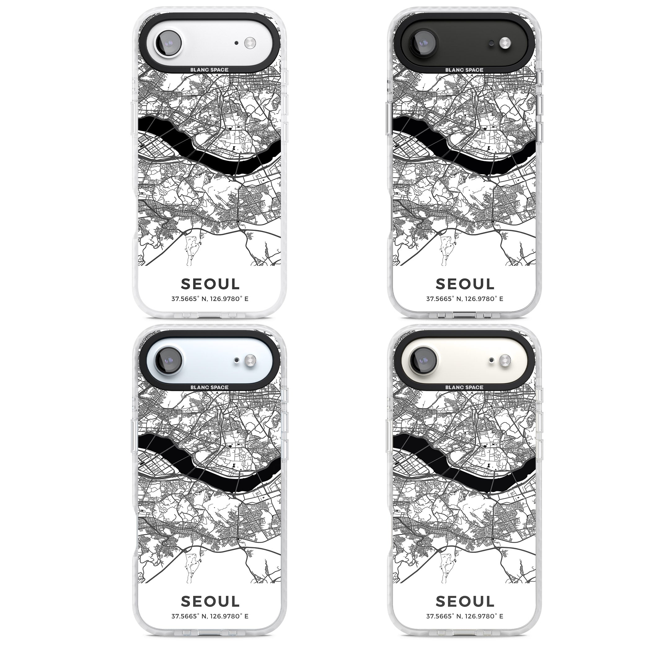 Seoul City Map iPhone 17 Air Impact Pro Clear Phone Case APT Impact Protection