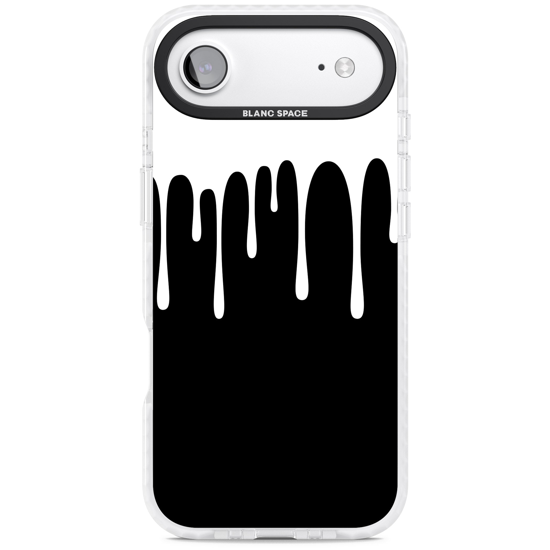 Melted Effect: White & Black iPhone 17 Air Impact Pro Clear Phone Case