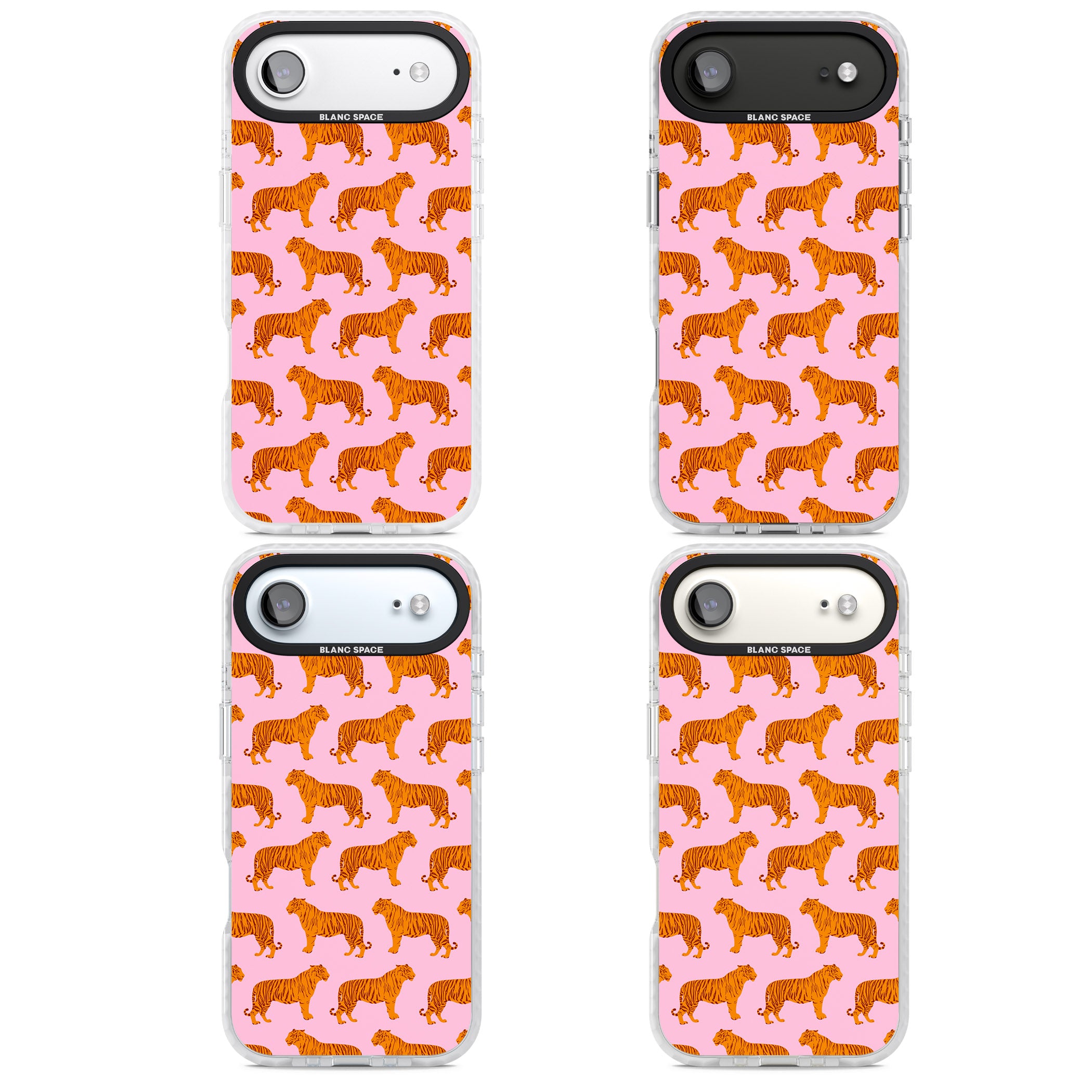 Tiger Pink Pattern iPhone 17 Air Impact Pro Clear Phone Case APT Impact Protection