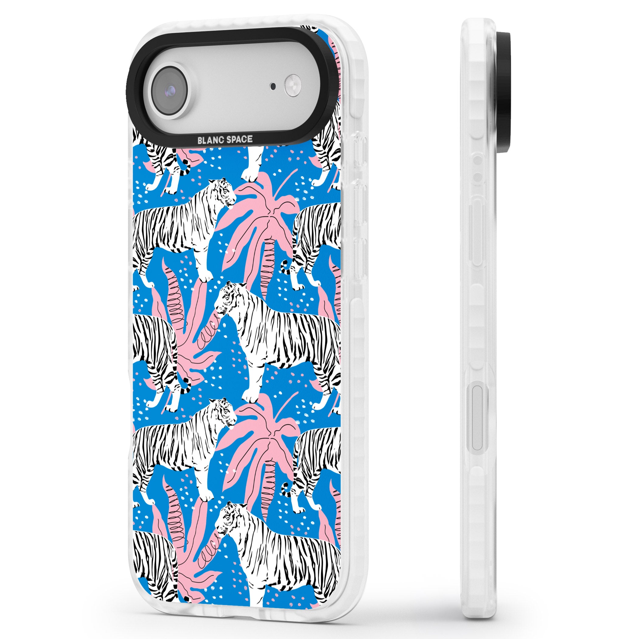 Bengal Blues iPhone 17 Air Impact Pro Clear Phone Case Side Profile