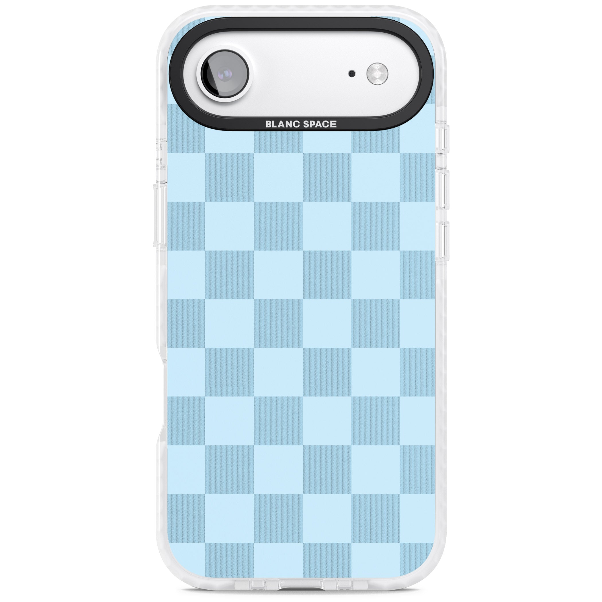 Skyblue Checkered iPhone 17 Air Impact Pro Clear Phone Case