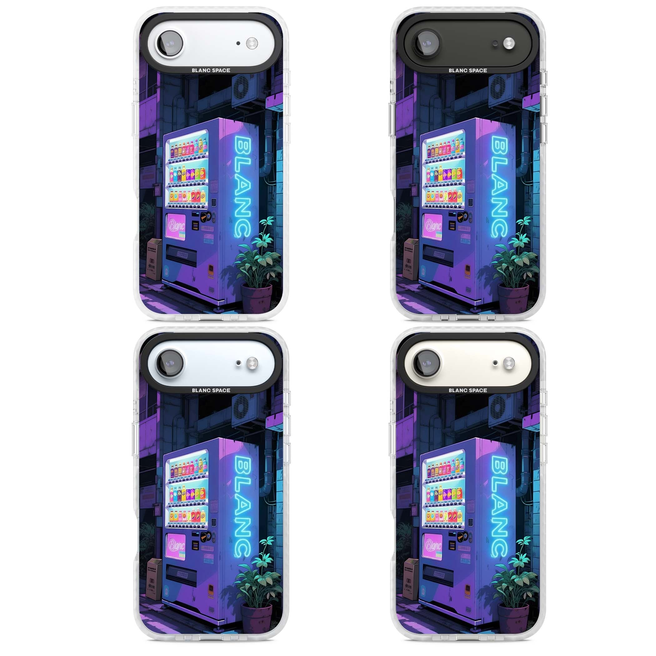 Shibuya Glow Japanese iPhone case featuring a glowing Tokyo vending machine, neon signage, and moody purple alleyway | Impact Magsafe case for iPhone Air