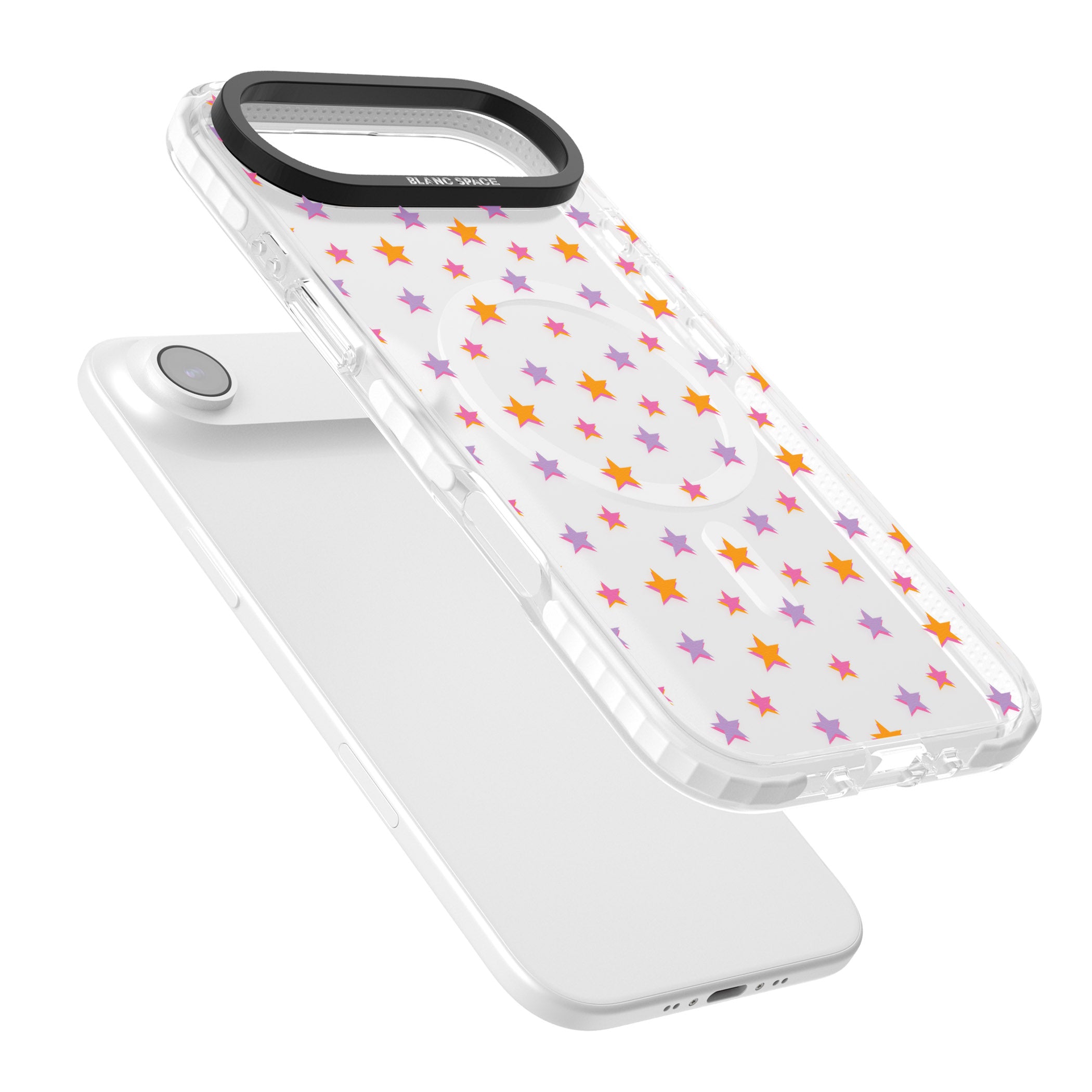 Spangling Stars Pattern iPhone 17 Air Impact Pro Clear Phone Case Colours