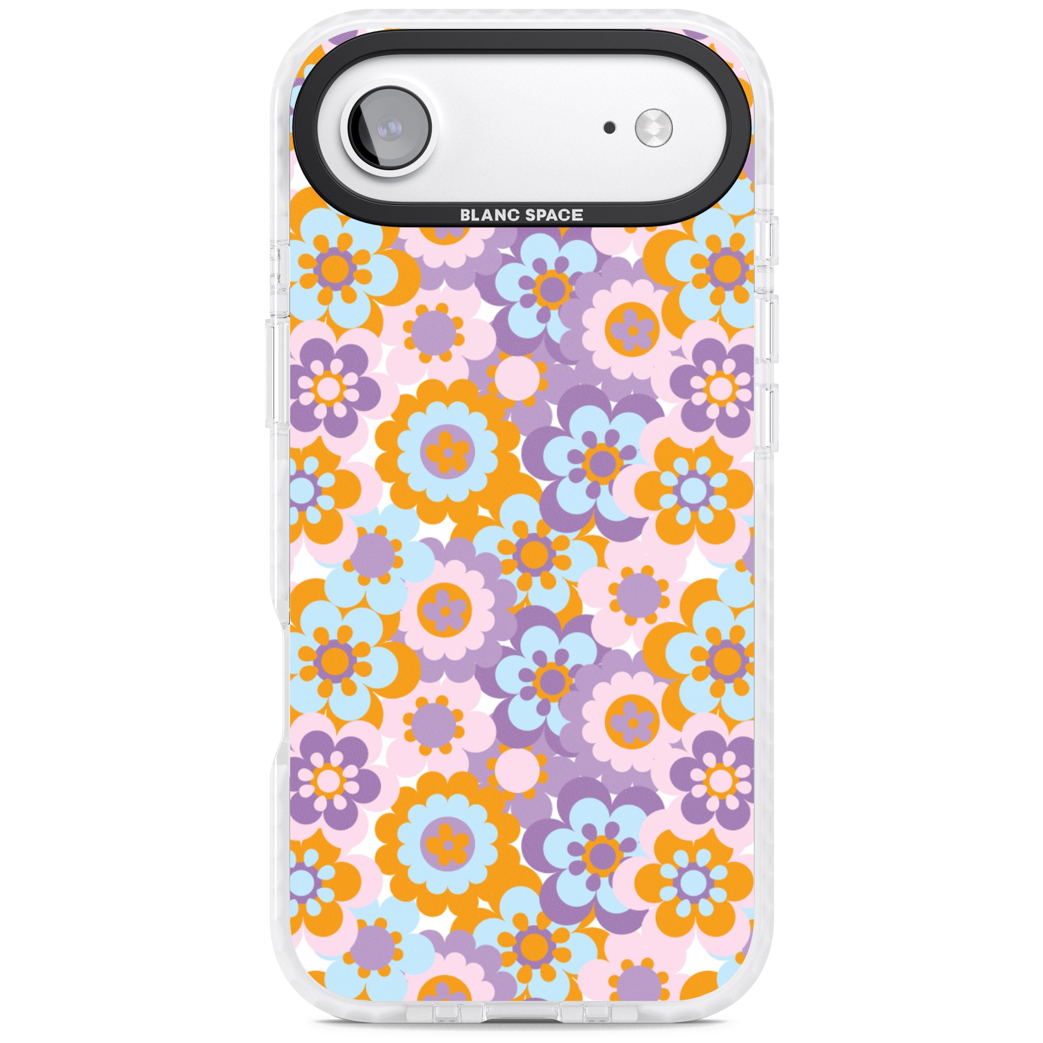 Flower Power Pattern iPhone 17 Air Impact Pro Clear Phone Case