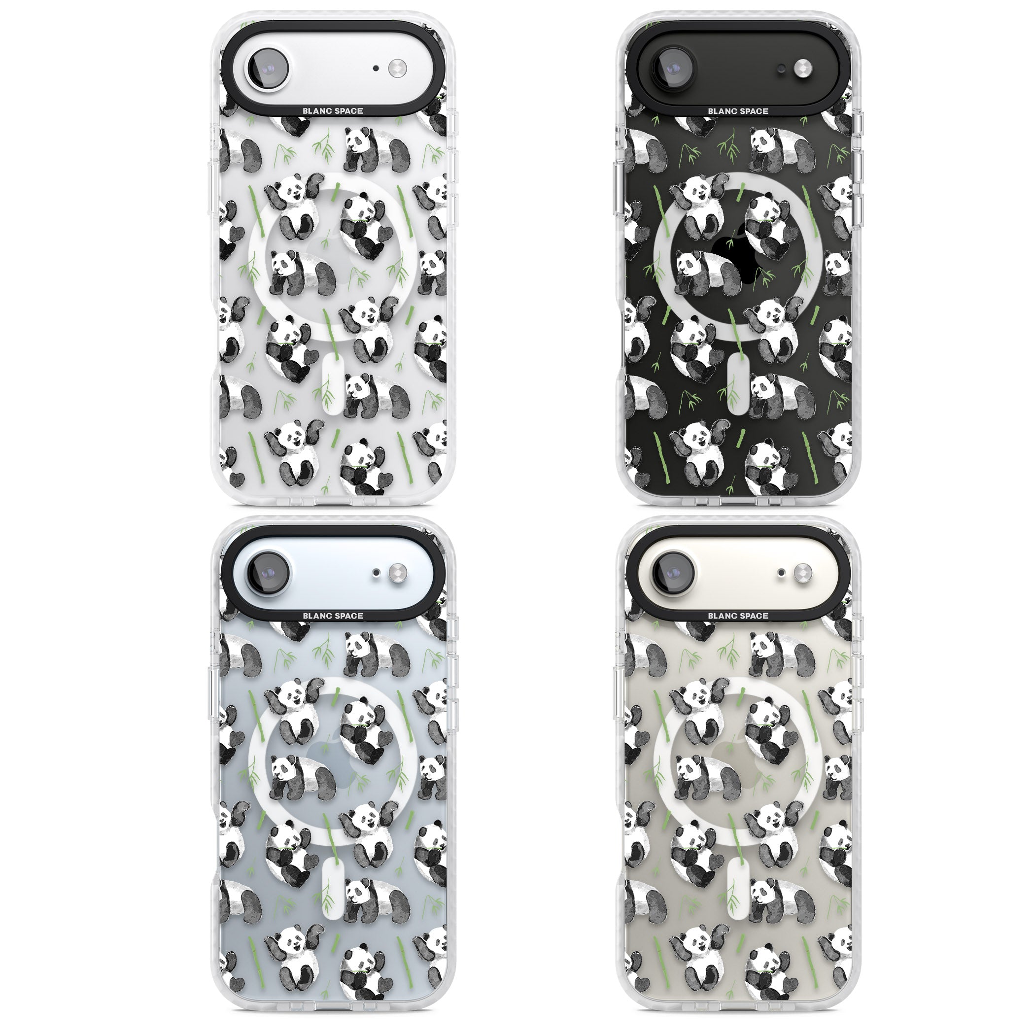 Watercolour Panda Pattern iPhone 17 Air Impact Pro Clear Phone Case APT Impact Protection