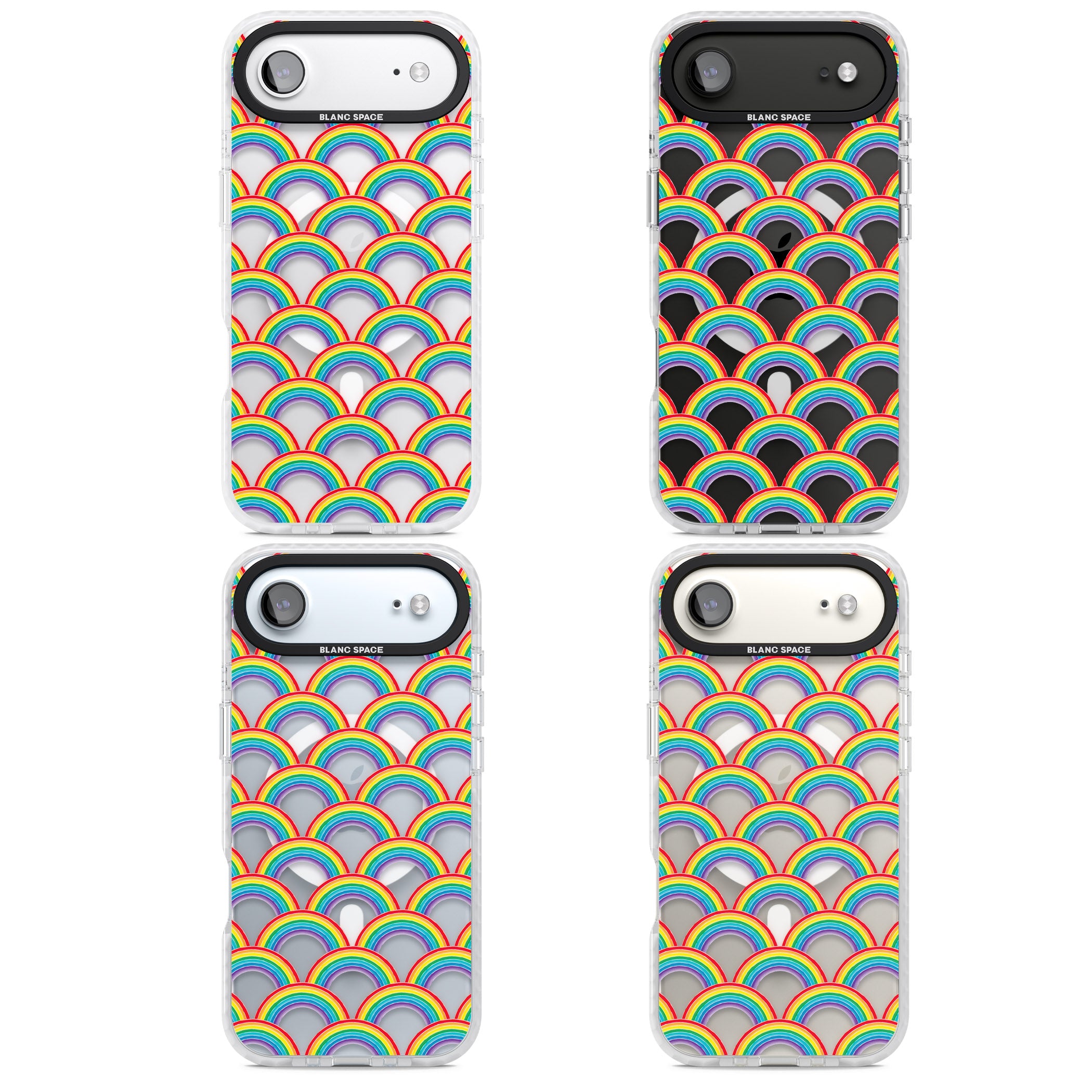 Rainbow Arc Pattern iPhone 17 Air Impact Pro Clear Phone Case APT Impact Protection