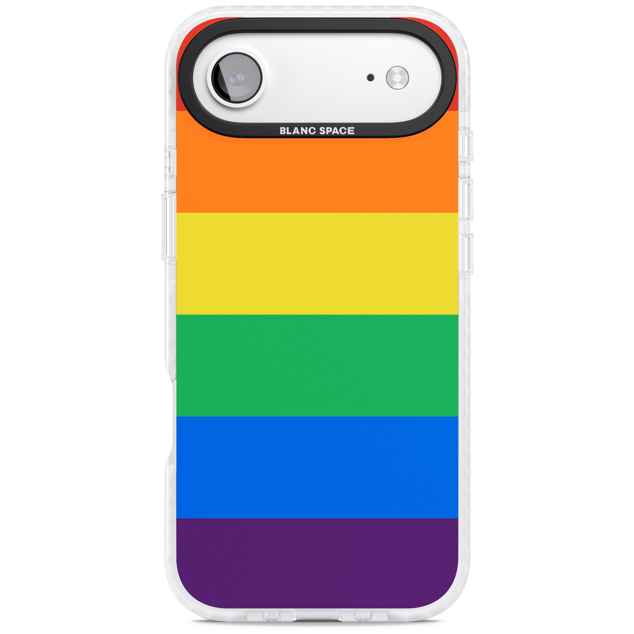 Rainbow Stripes iPhone 17 Air Impact Pro Clear Phone Case