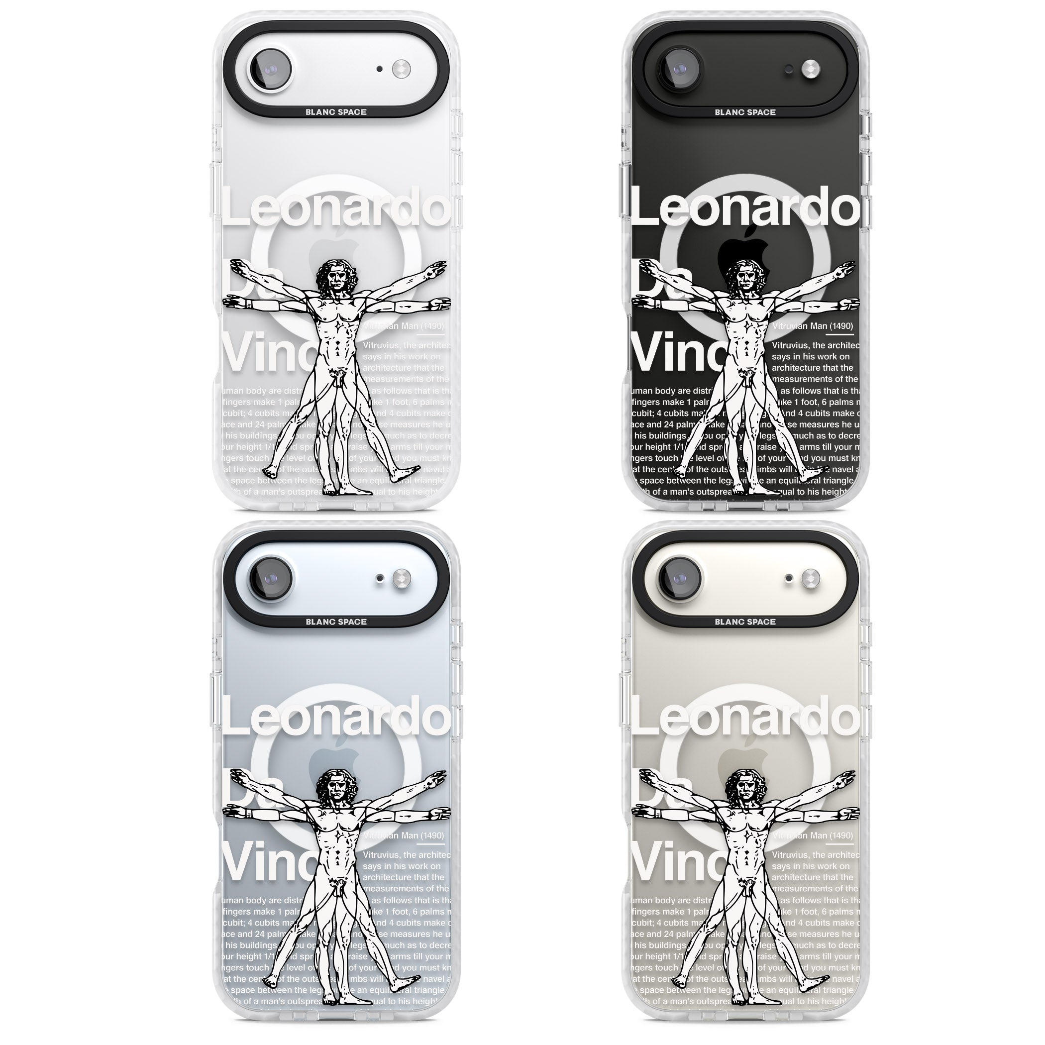 Vitruvian Man iPhone 17 Air Impact Pro Clear Phone Case APT Impact Protection