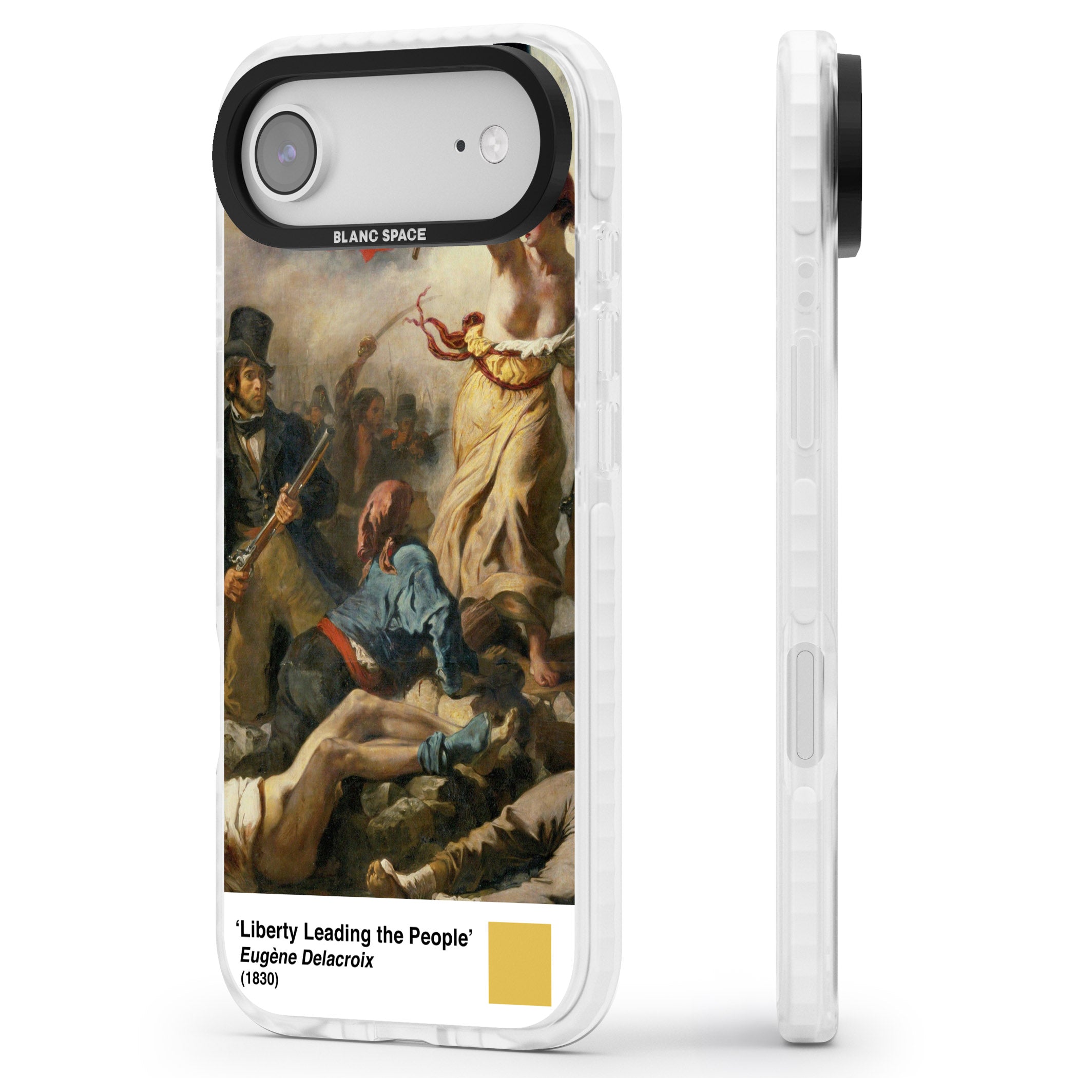 Liberty Leading The People iPhone 17 Air Impact Pro Clear Phone Case Side Profile