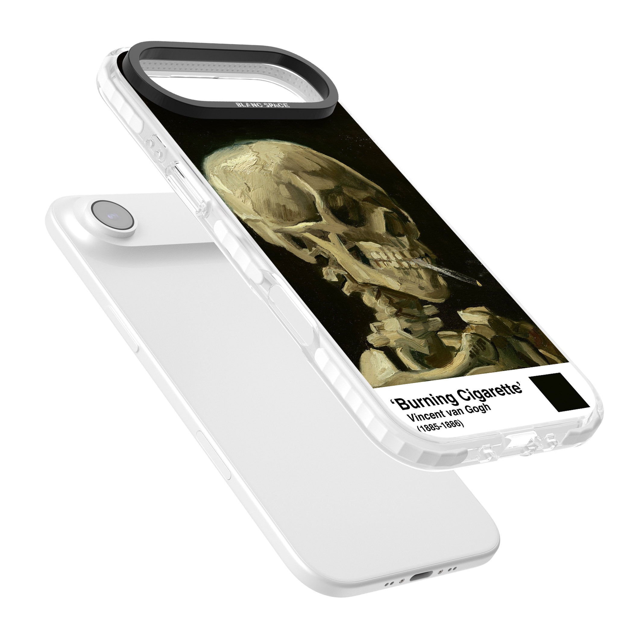 Skull Of A Skeleton With Burning Cigarette iPhone 17 Air Impact Pro Clear Phone Case Colours
