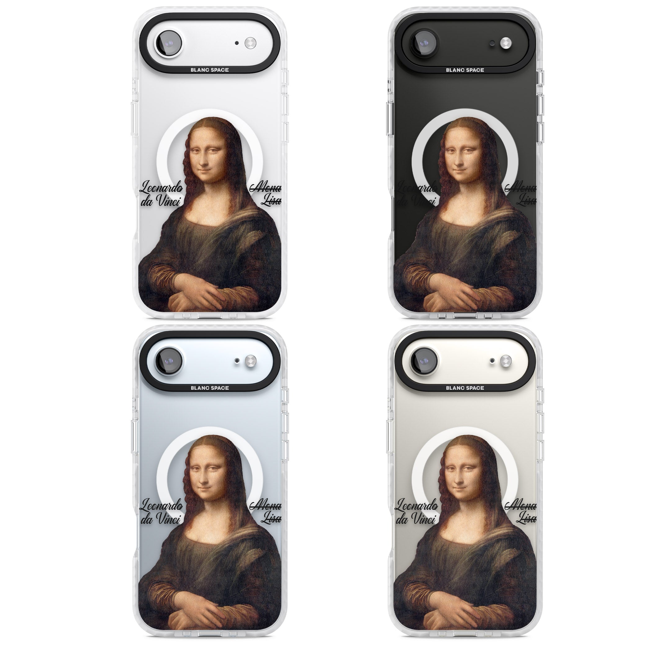 Mona Lisa Cutout iPhone 17 Air Impact Pro Clear Phone Case APT Impact Protection