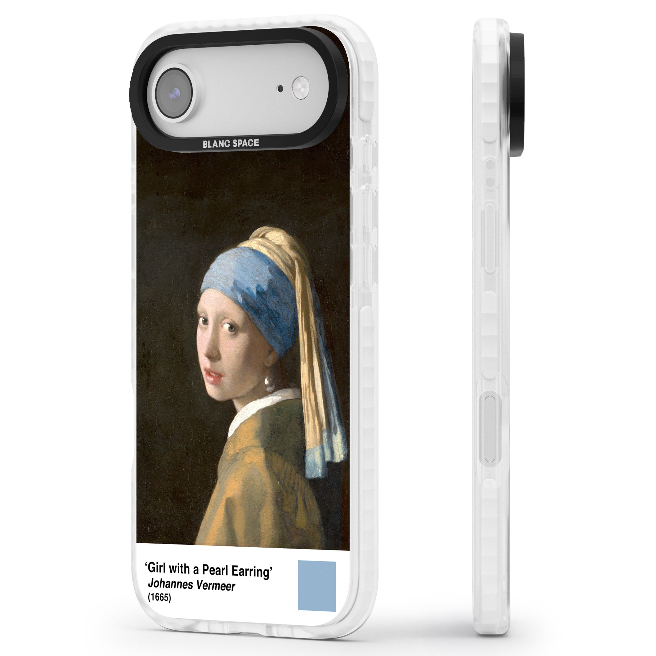 Girl With A Pearl Earring iPhone 17 Air Impact Pro Clear Phone Case Side Profile