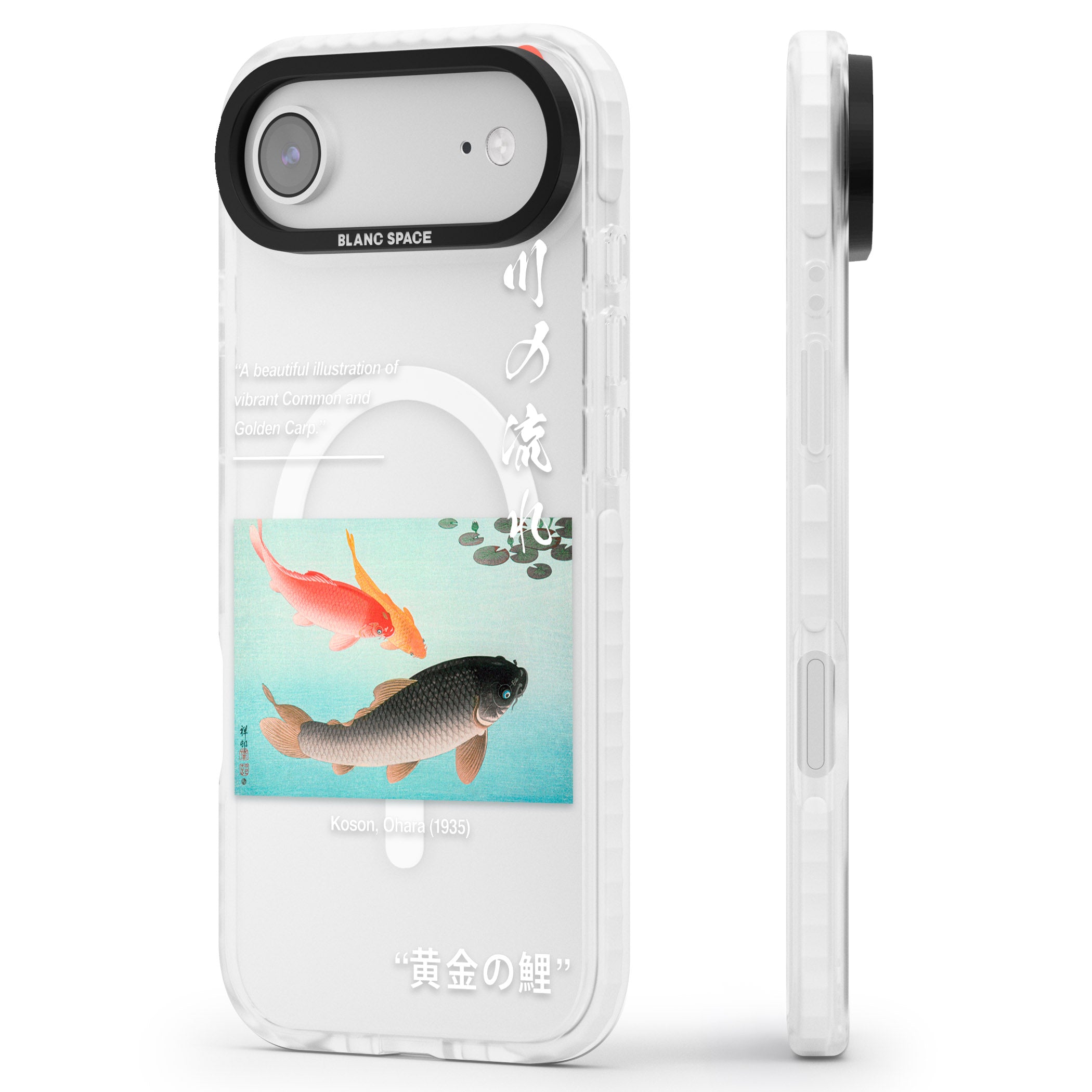 Golden Carp iPhone 17 Air Impact Pro Clear Phone Case Side Profile
