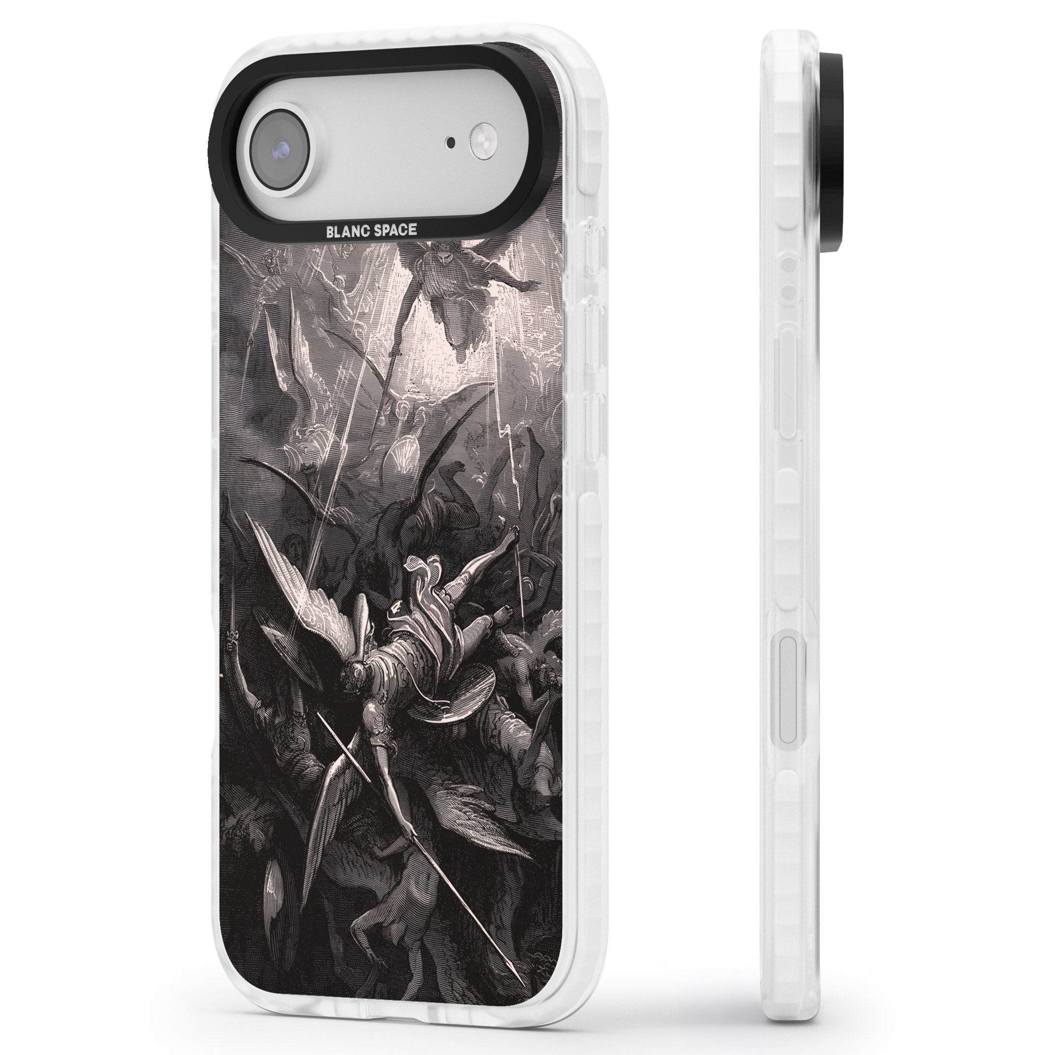 Paradise Lost iPhone 17 Air Impact Pro Clear Phone Case Side Profile