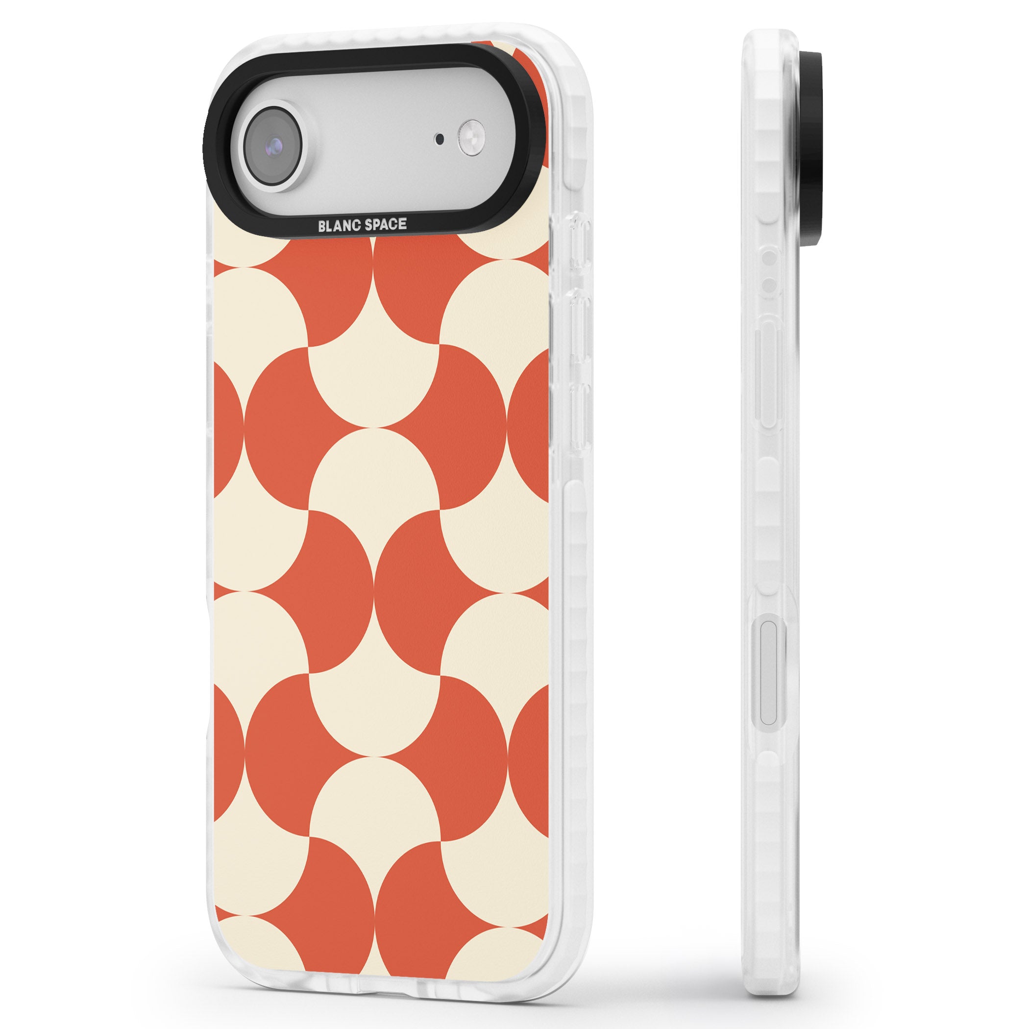 Abstract Retro Shapes iPhone 17 Air Impact Pro Clear Phone Case Side Profile