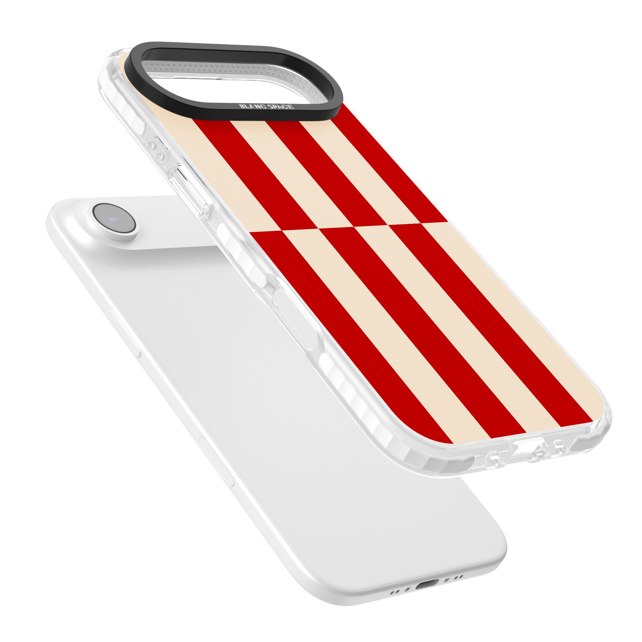 Retro Red Stripes iPhone 17 Air Impact Pro Clear Phone Case Colours