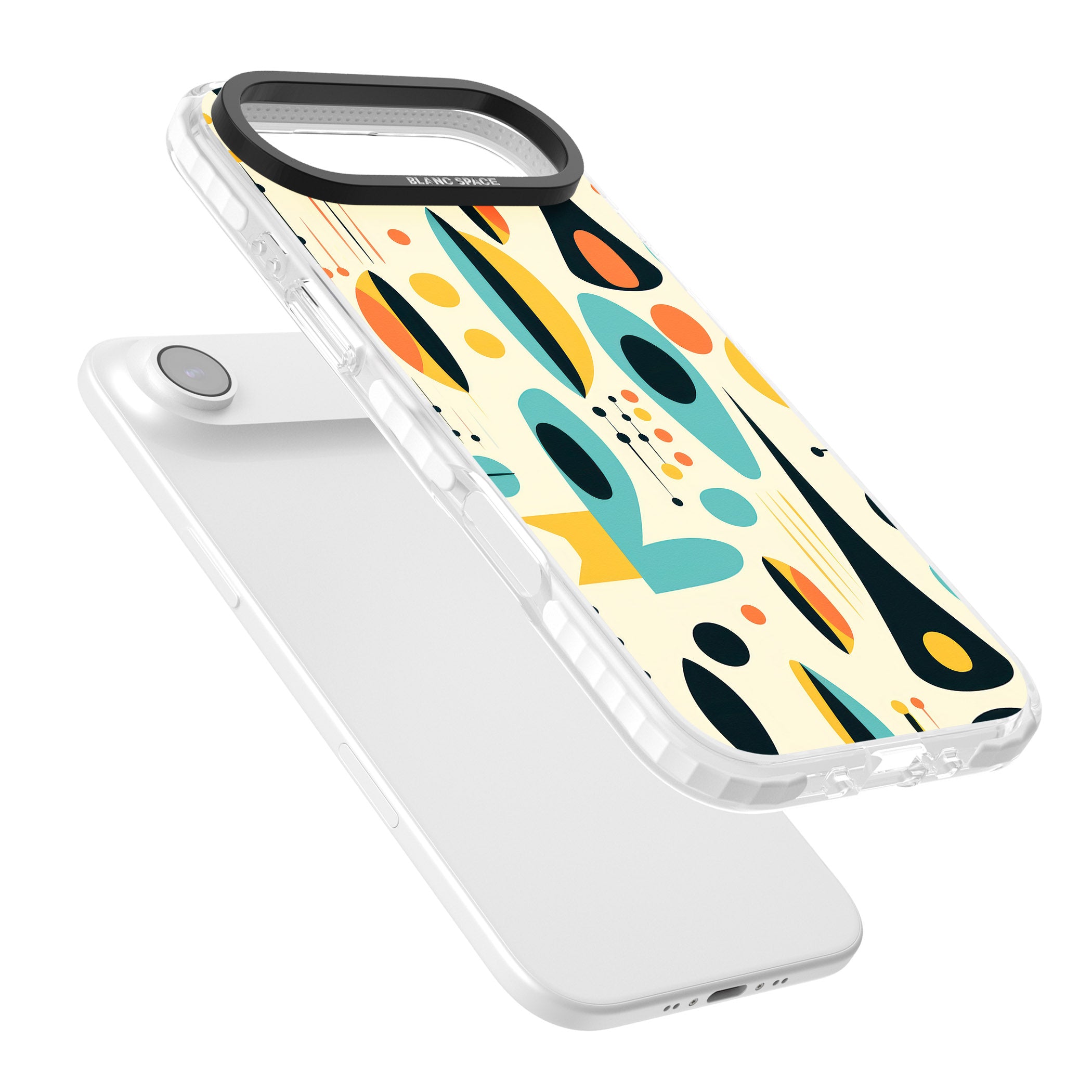 Mid Century Atomic Pattern iPhone 17 Air Impact Pro Clear Phone Case Colours