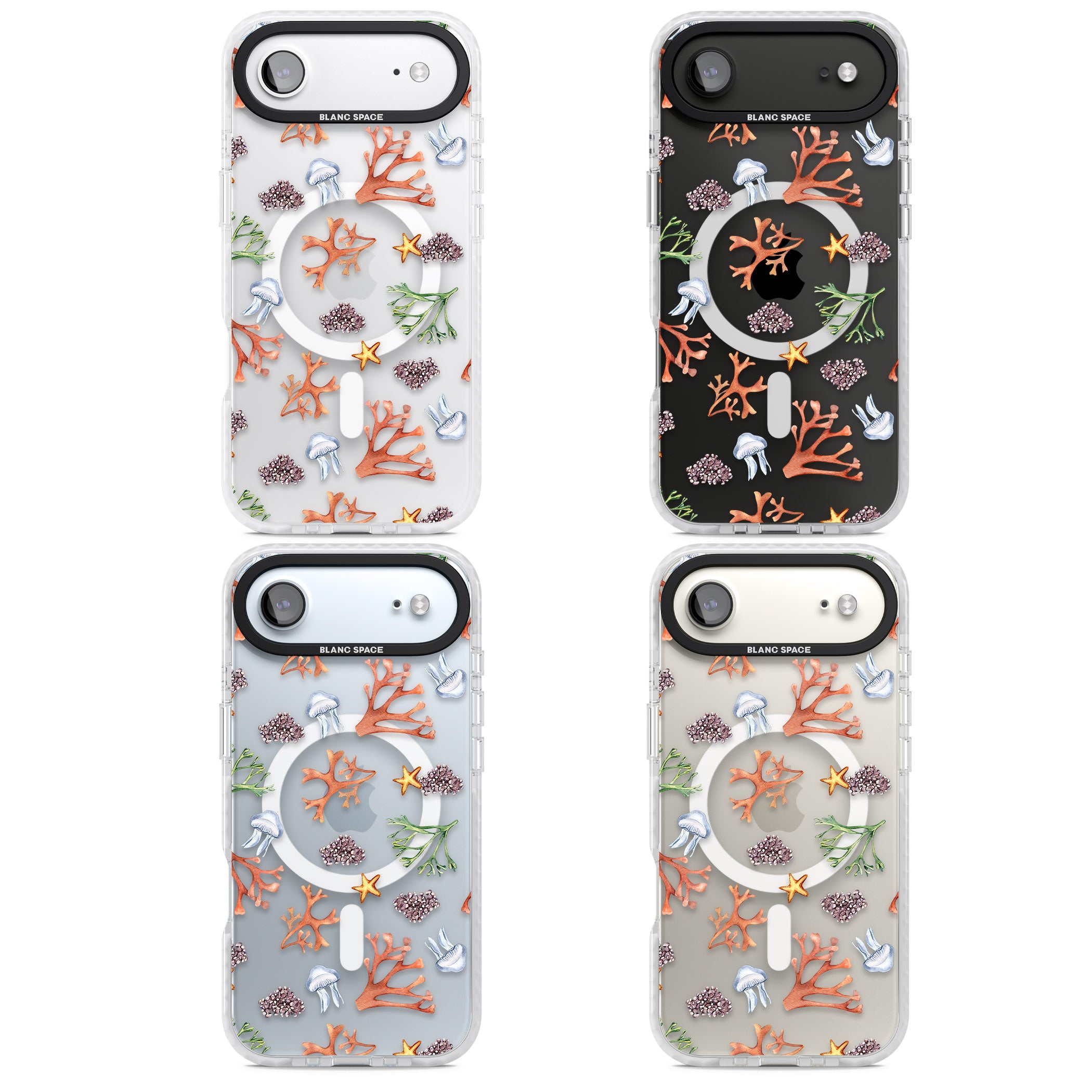 Coral & Jellyfish iPhone 17 Air Impact Pro Clear Phone Case APT Impact Protection