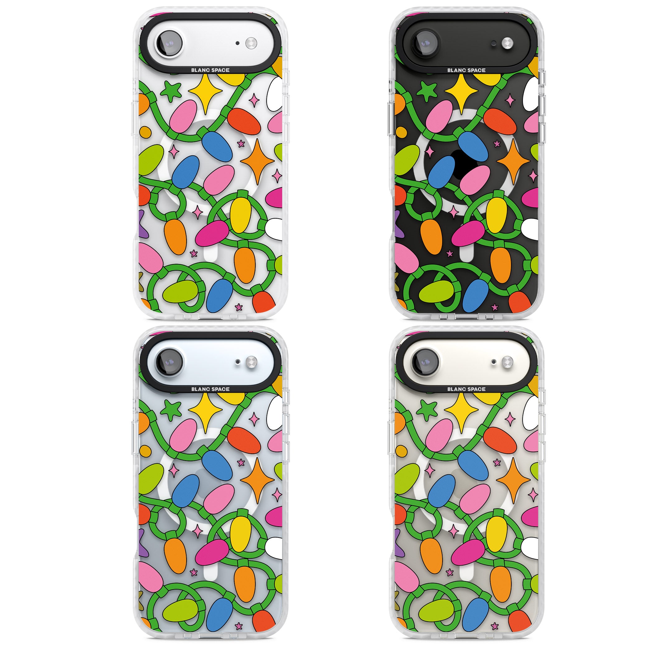 Festive Lights Pattern iPhone 17 Air Impact Pro Clear Phone Case APT Impact Protection