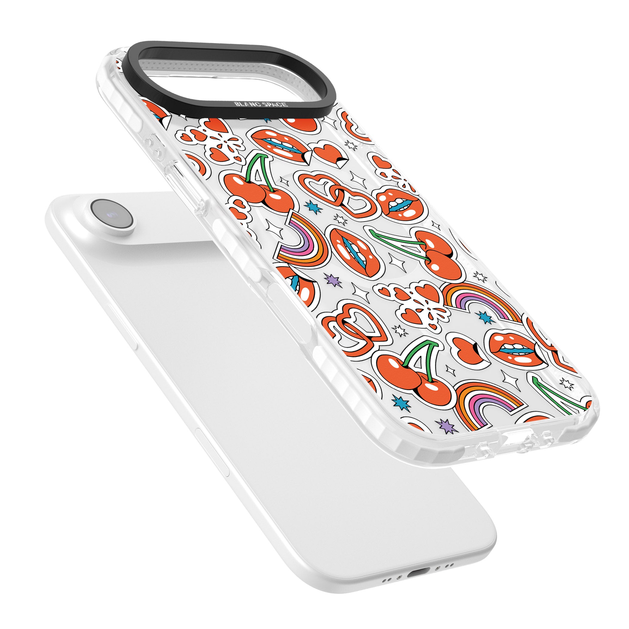 Red Sticker Pop iPhone 17 Air Impact Pro Clear Phone Case Colours