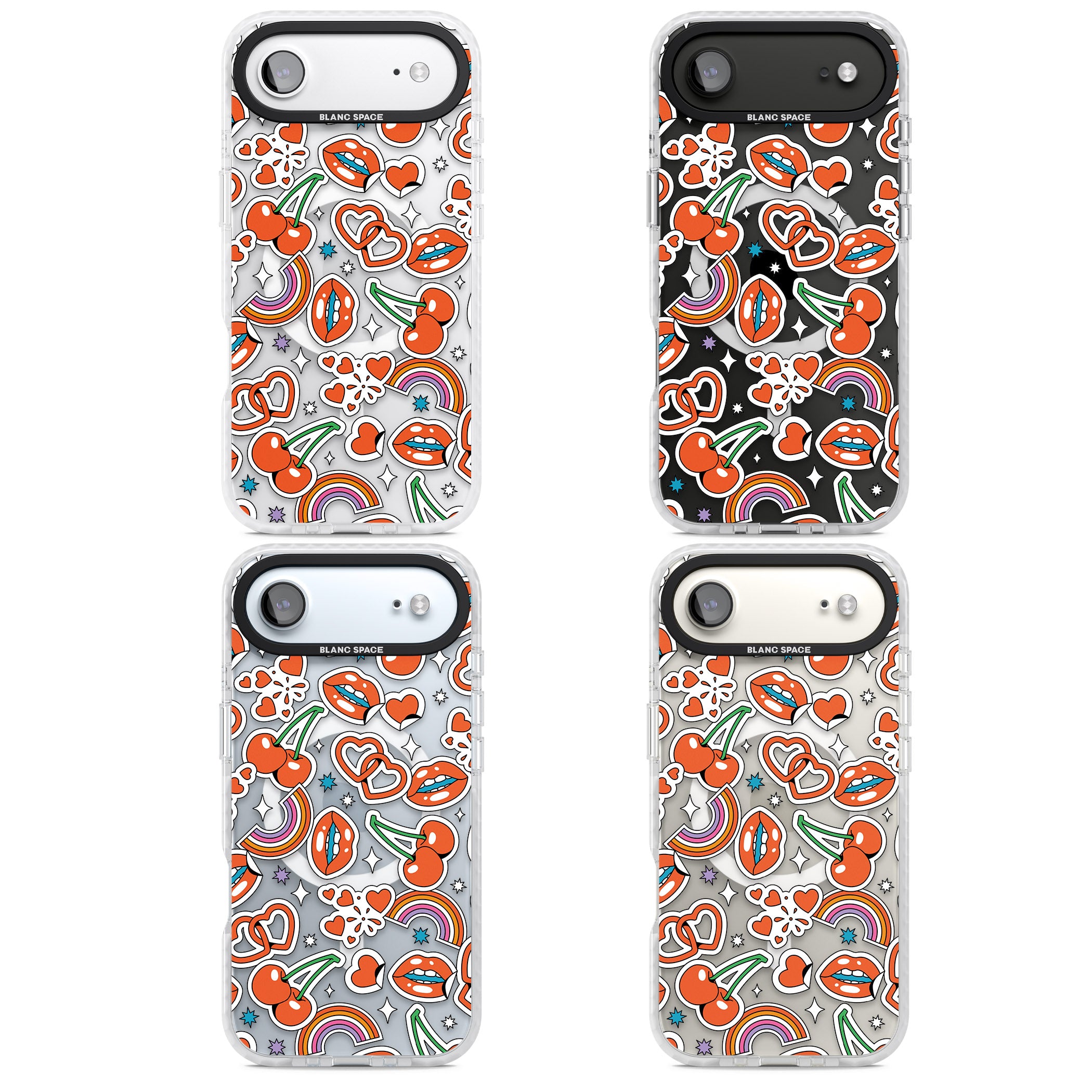 Red Sticker Pop iPhone 17 Air Impact Pro Clear Phone Case APT Impact Protection