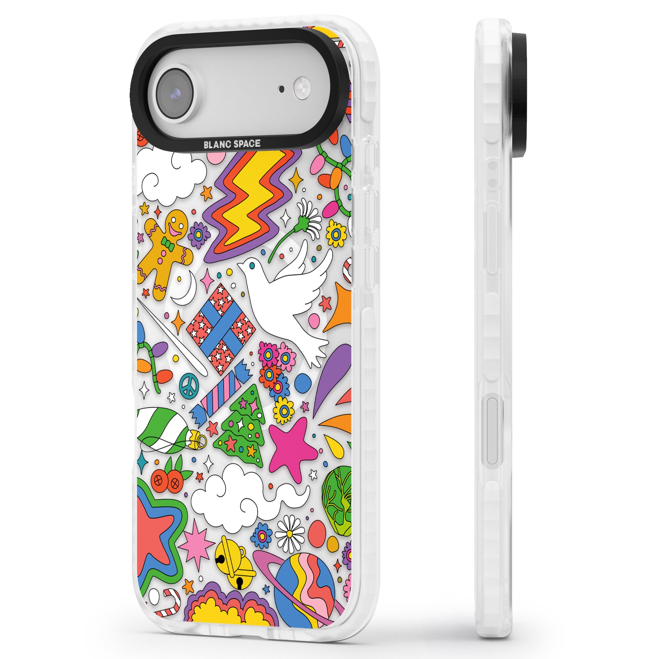 Whimsical Wonderland iPhone 17 Air Impact Pro Clear Phone Case Side Profile