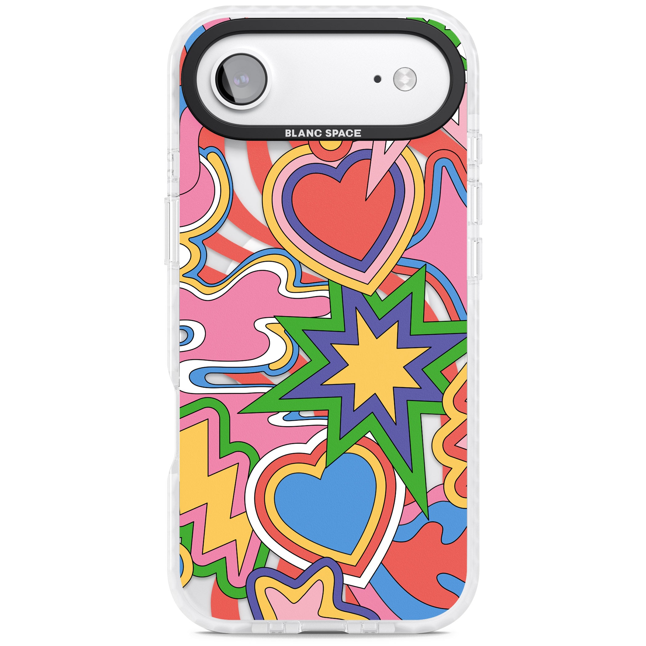 Psychedelic Pop Art Explosion iPhone 17 Air Impact Pro Clear Phone Case