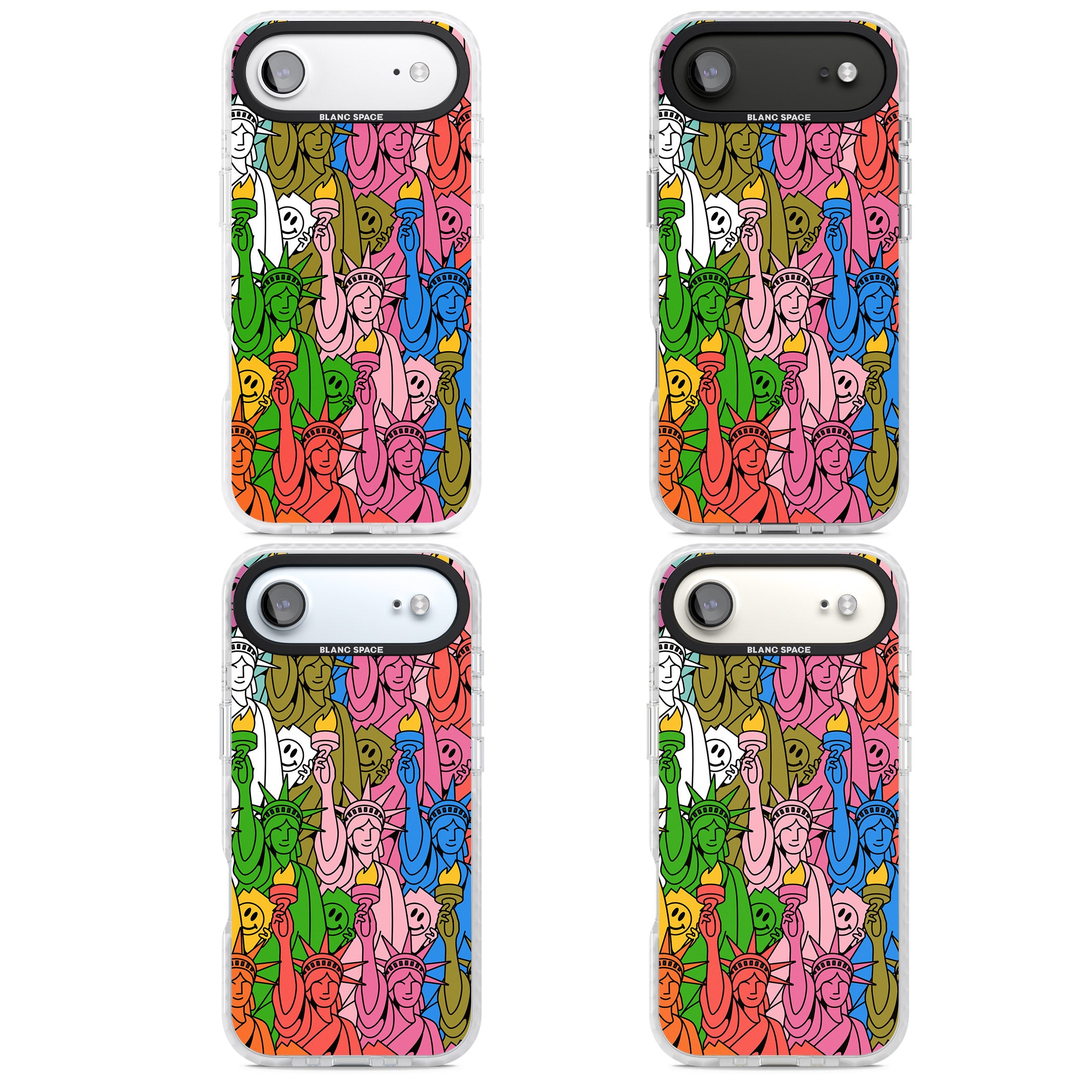 Multicolour Liberty Pattern iPhone 17 Air Impact Pro Clear Phone Case APT Impact Protection