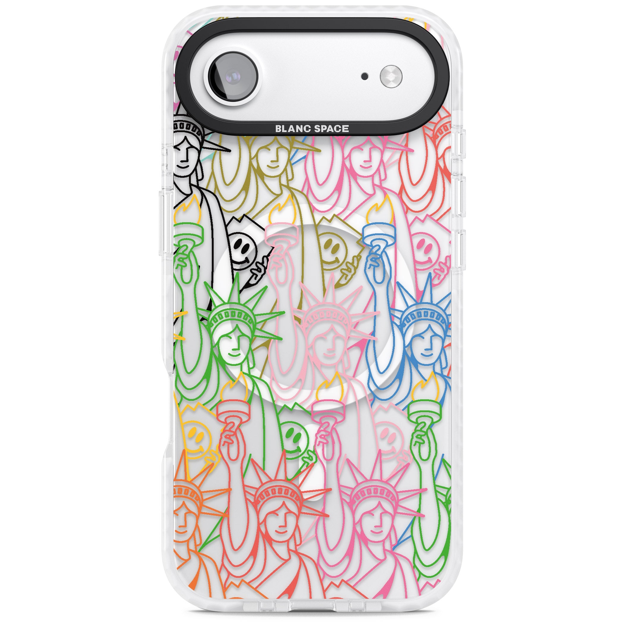 Multicolour Liberty Line Pattern iPhone 17 Air Impact Pro Clear Phone Case