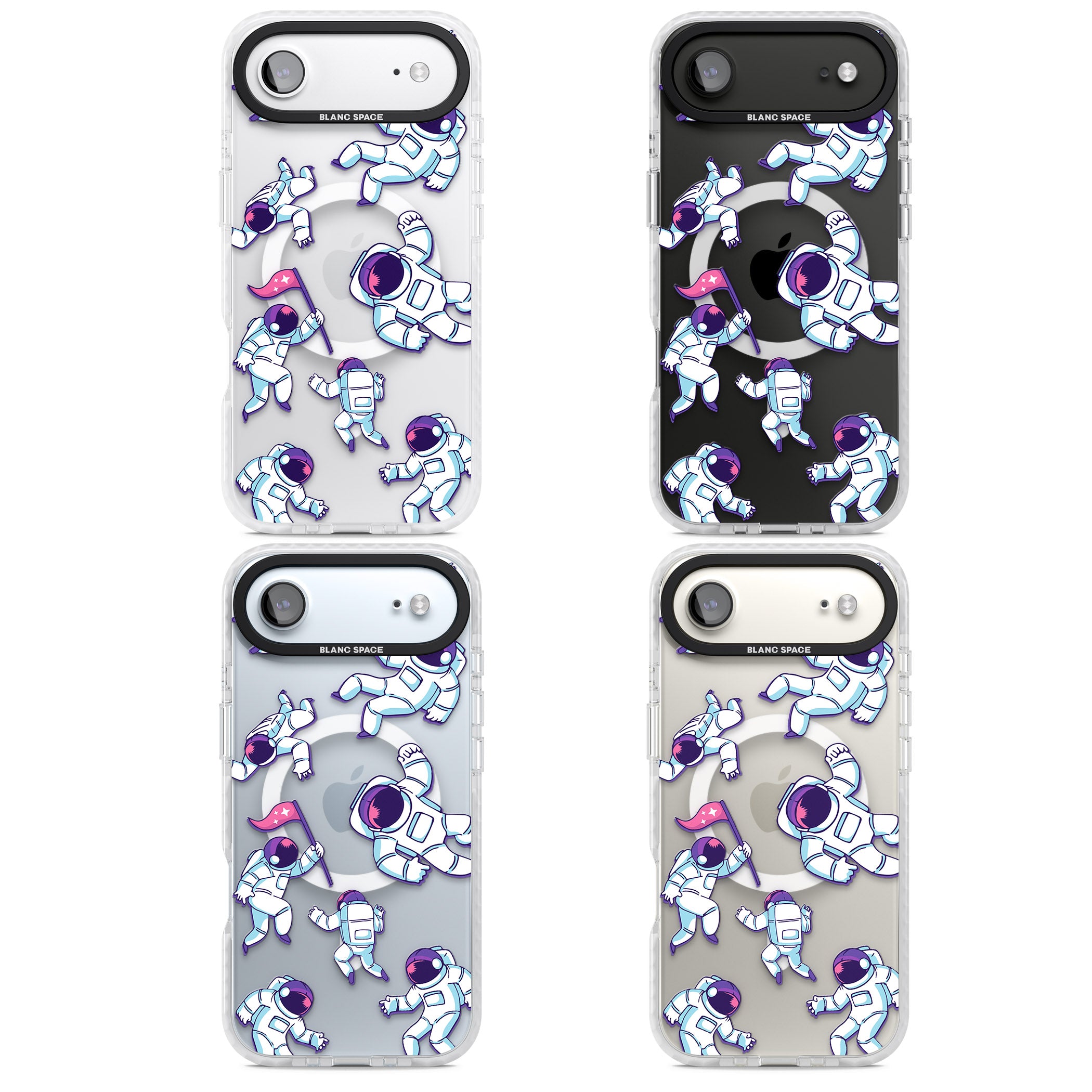 Astronaut Pattern iPhone 17 Air Impact Pro Clear Phone Case APT Impact Protection