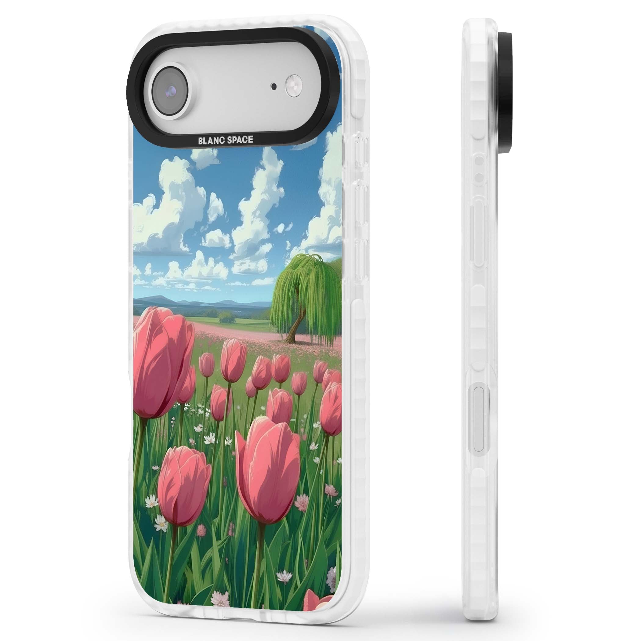Willow By The Pink Tulips floral iPhone case | Impact Magsafe case for iPhone Air
