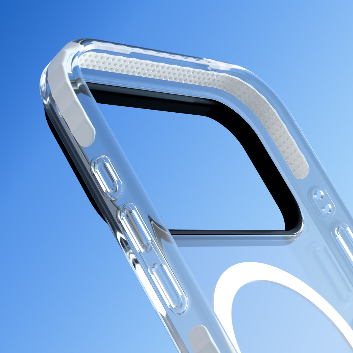 Beaded Sun celestial iPhone case featuring a golden beaded sun face with radiant rays on hot pink beaded background | Impact Magsafe case for iPhone Air