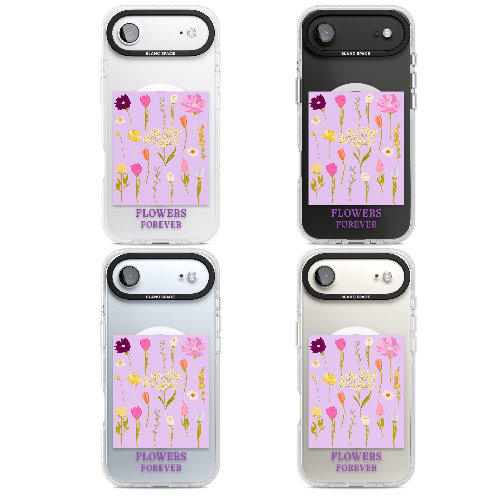 Flowers Forever iPhone 17 Air Impact Pro Clear Phone Case APT Impact Protection