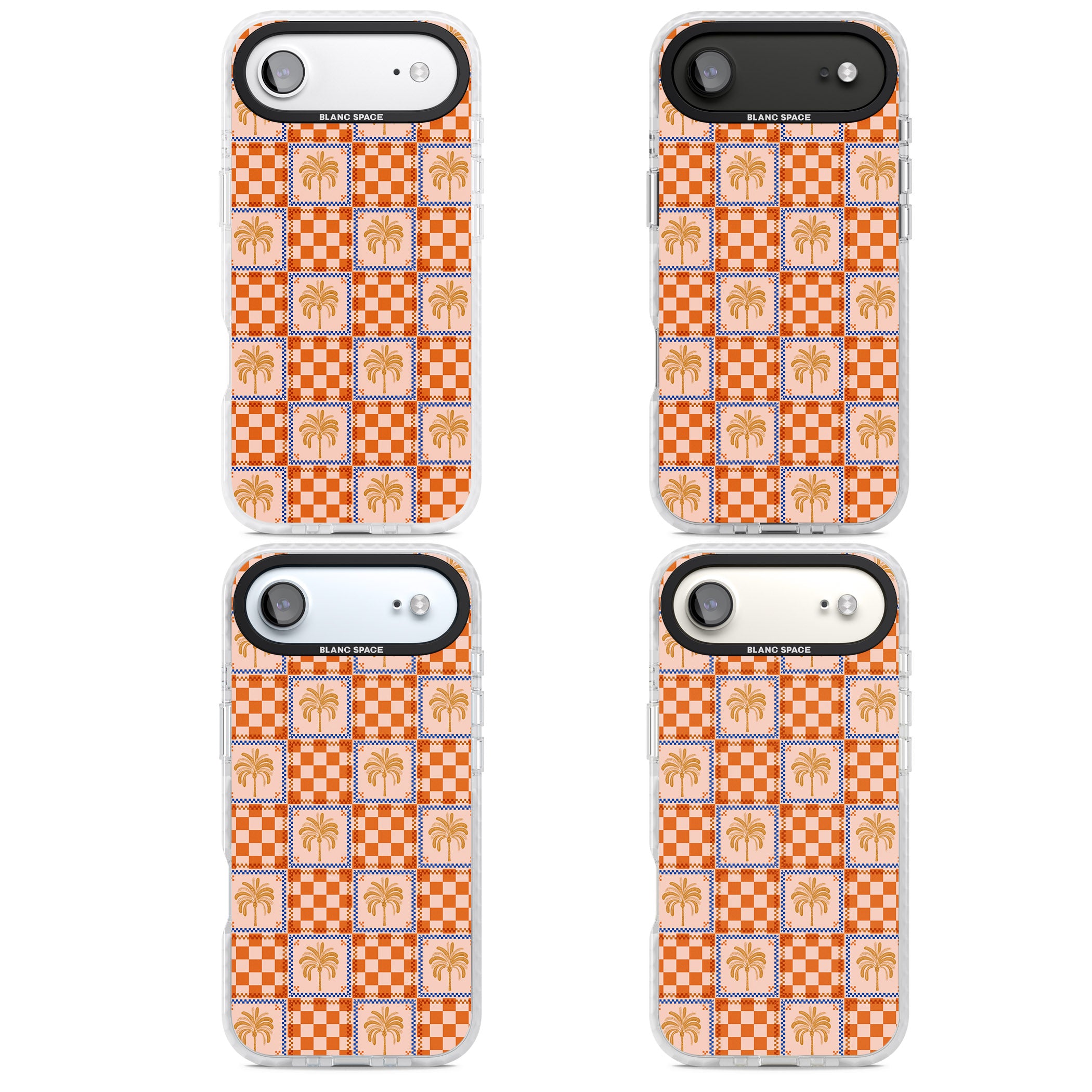 Terracotta Summer Checked iPhone 17 Air Impact Pro Clear Phone Case APT Impact Protection