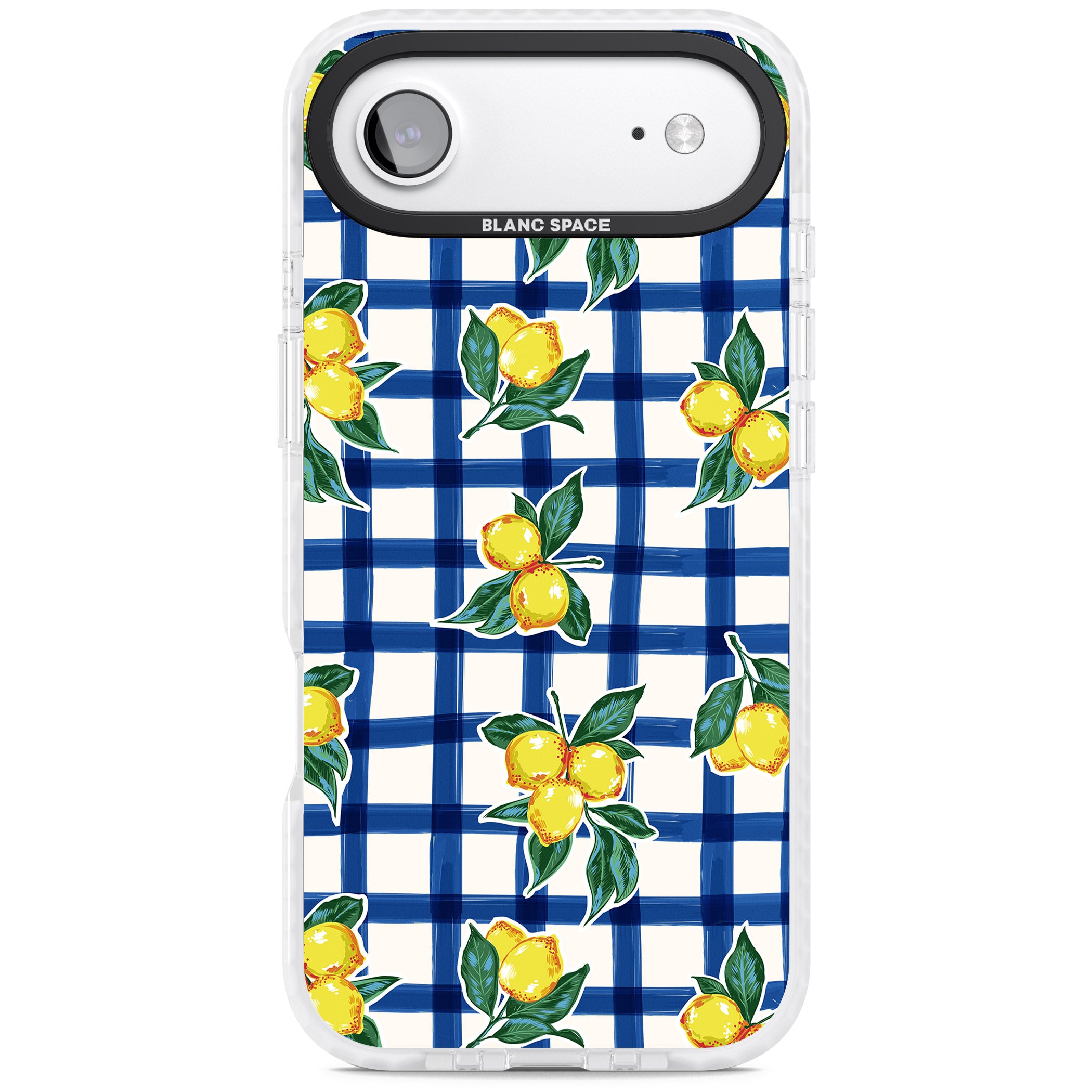 Lemon Gingham iPhone 17 Air Impact Pro Clear Phone Case