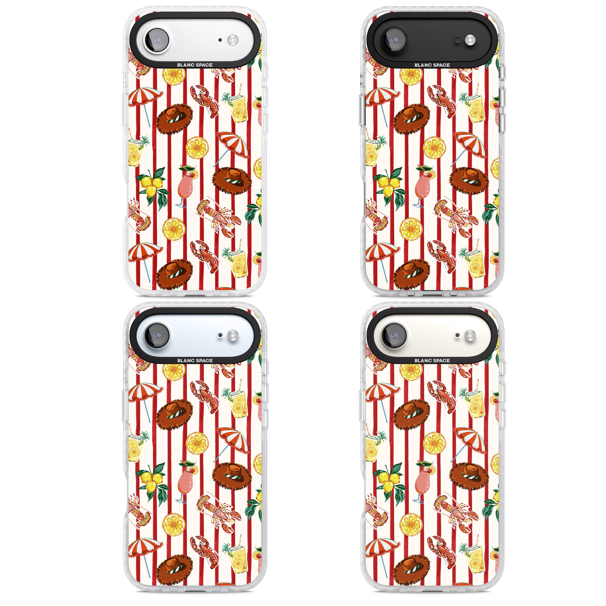 Italian Beach Pattern iPhone 17 Air Impact Pro Clear Phone Case APT Impact Protection
