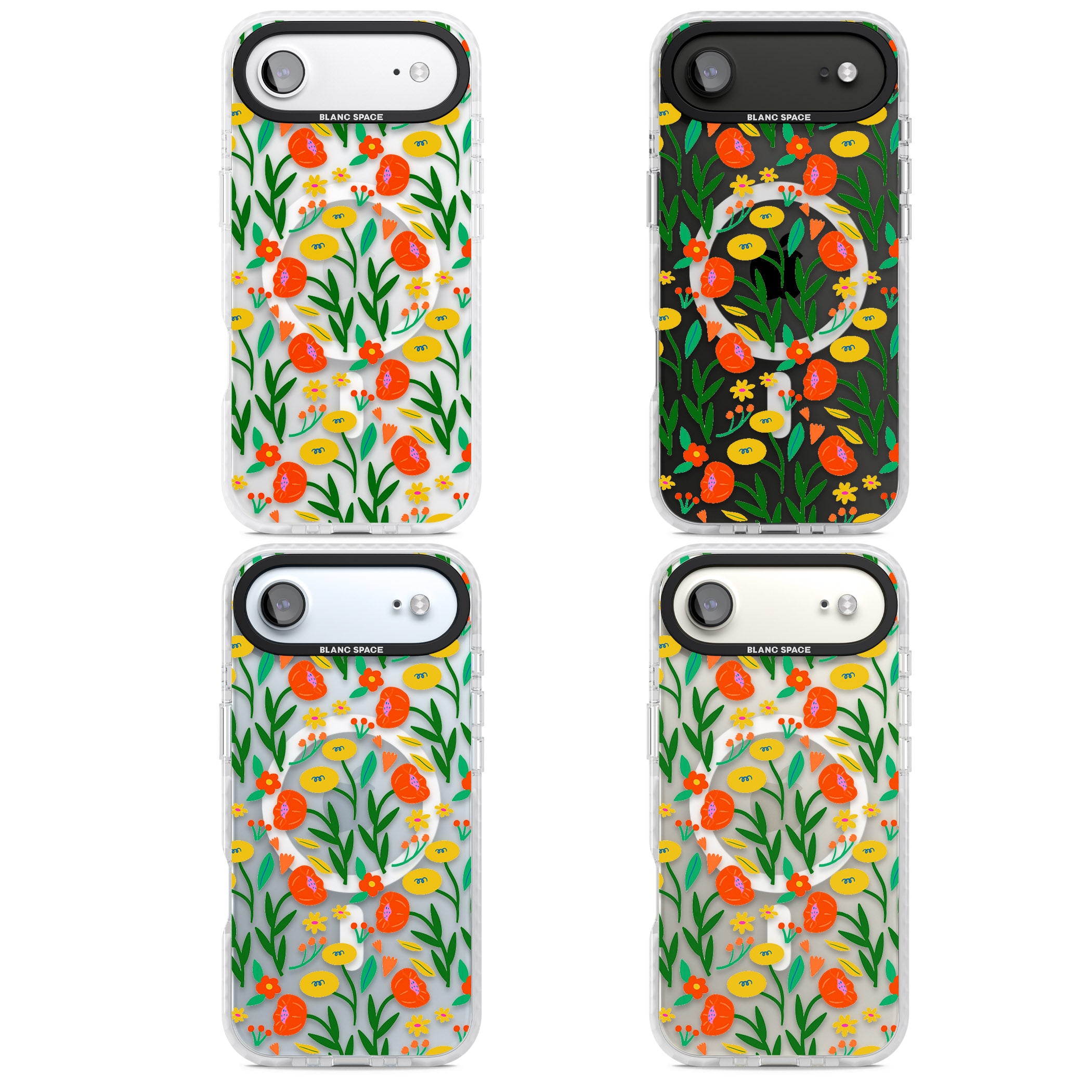 Summer Flower Fiesta iPhone 17 Air Impact Pro Clear Phone Case APT Impact Protection