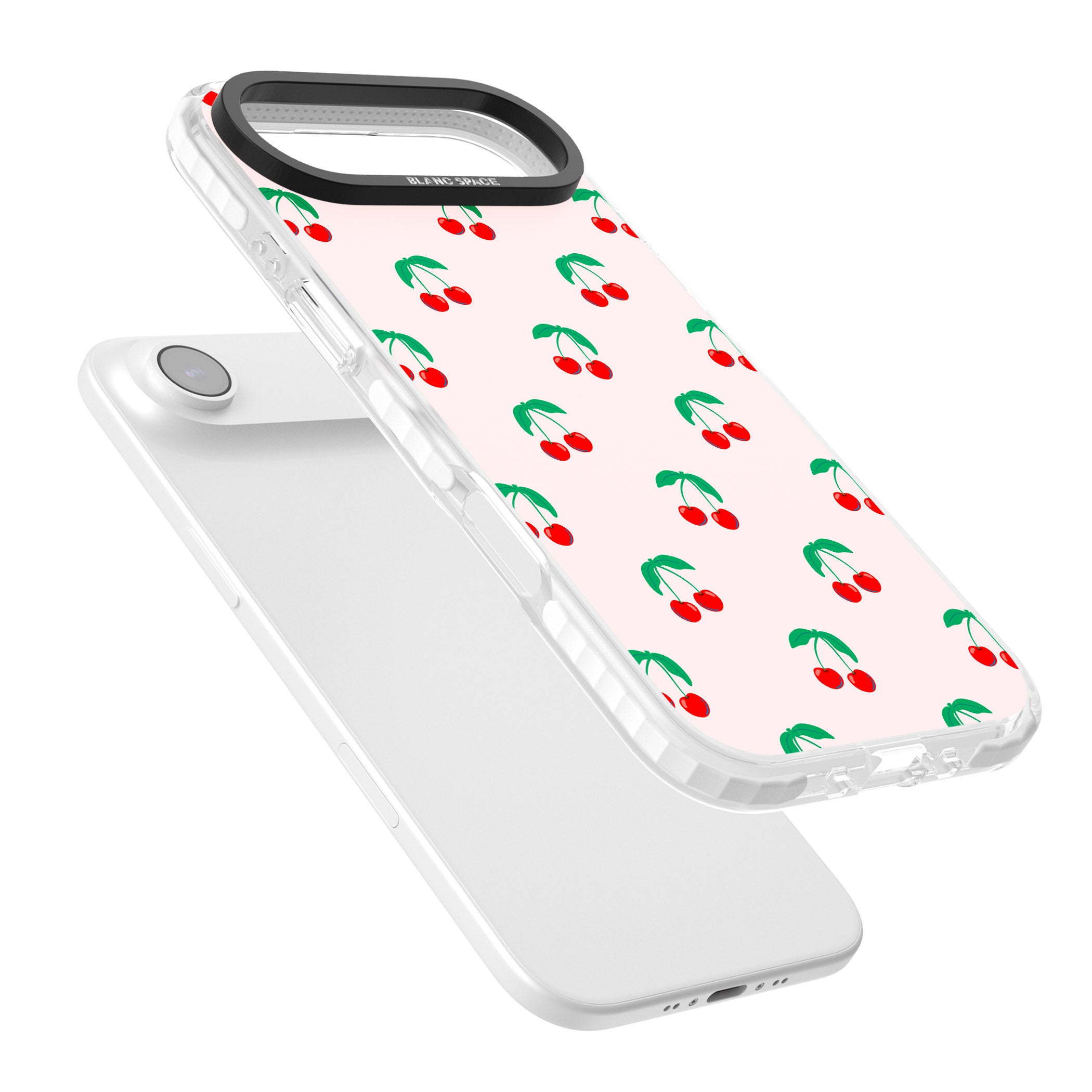 Cute Cherry Pattern iPhone 17 Air Impact Pro Clear Phone Case Colours