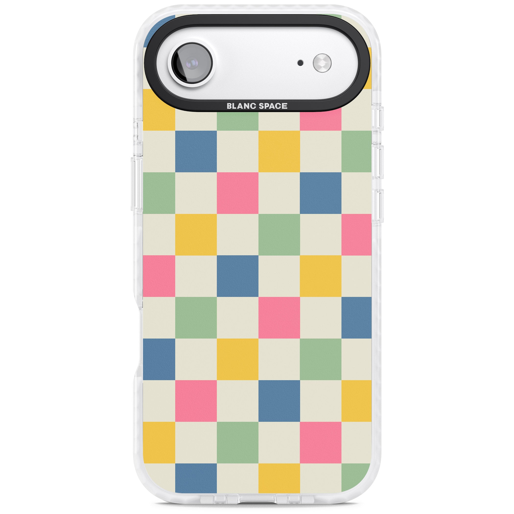 Pastel Multicolor Checkered iPhone 17 Air Impact Pro Clear Phone Case